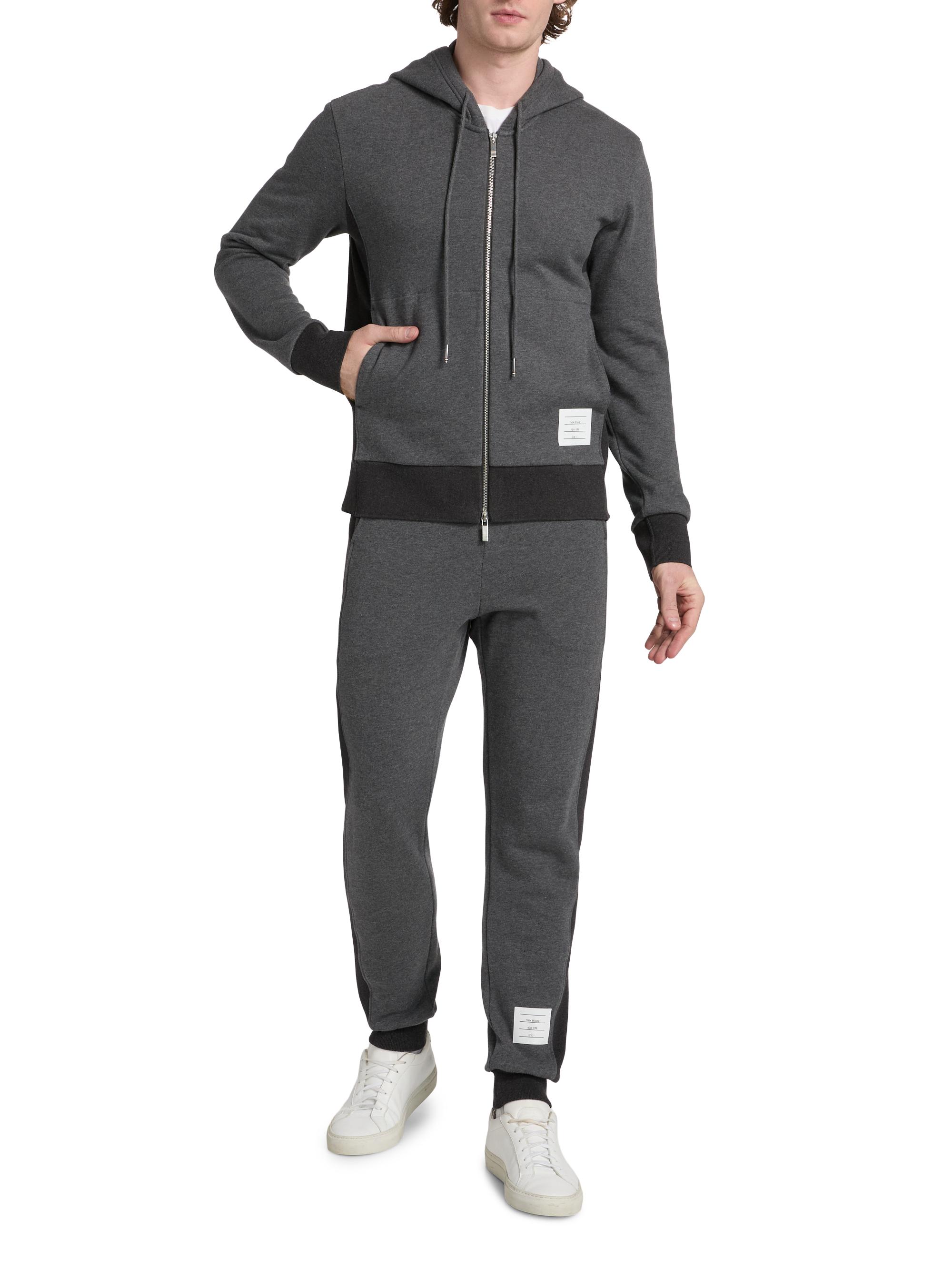 Thom Browne Engineered 4 Bar Classic Loopback Jersey Zip-Front