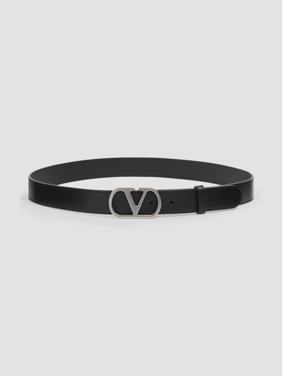 Valentino Garavani VLogo Signature Belt in Shiny Calfskin  display picture 3