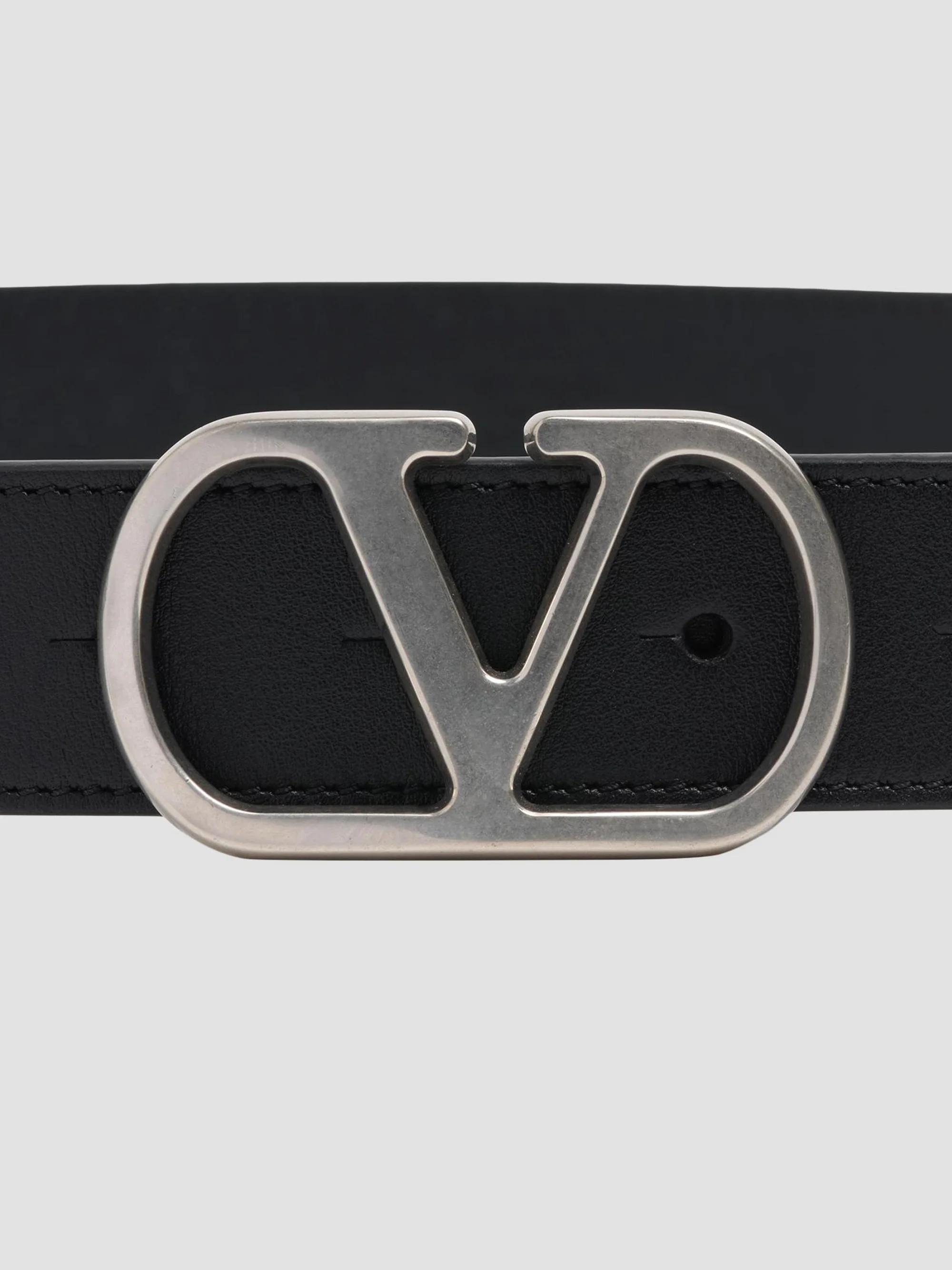 ☆NWT☆ Valentino Garavani 2cm V Logo Signature leather belt 90 CM Valentino Garavani VLogo Signature Belt in Shiny Calfskin  main image 4