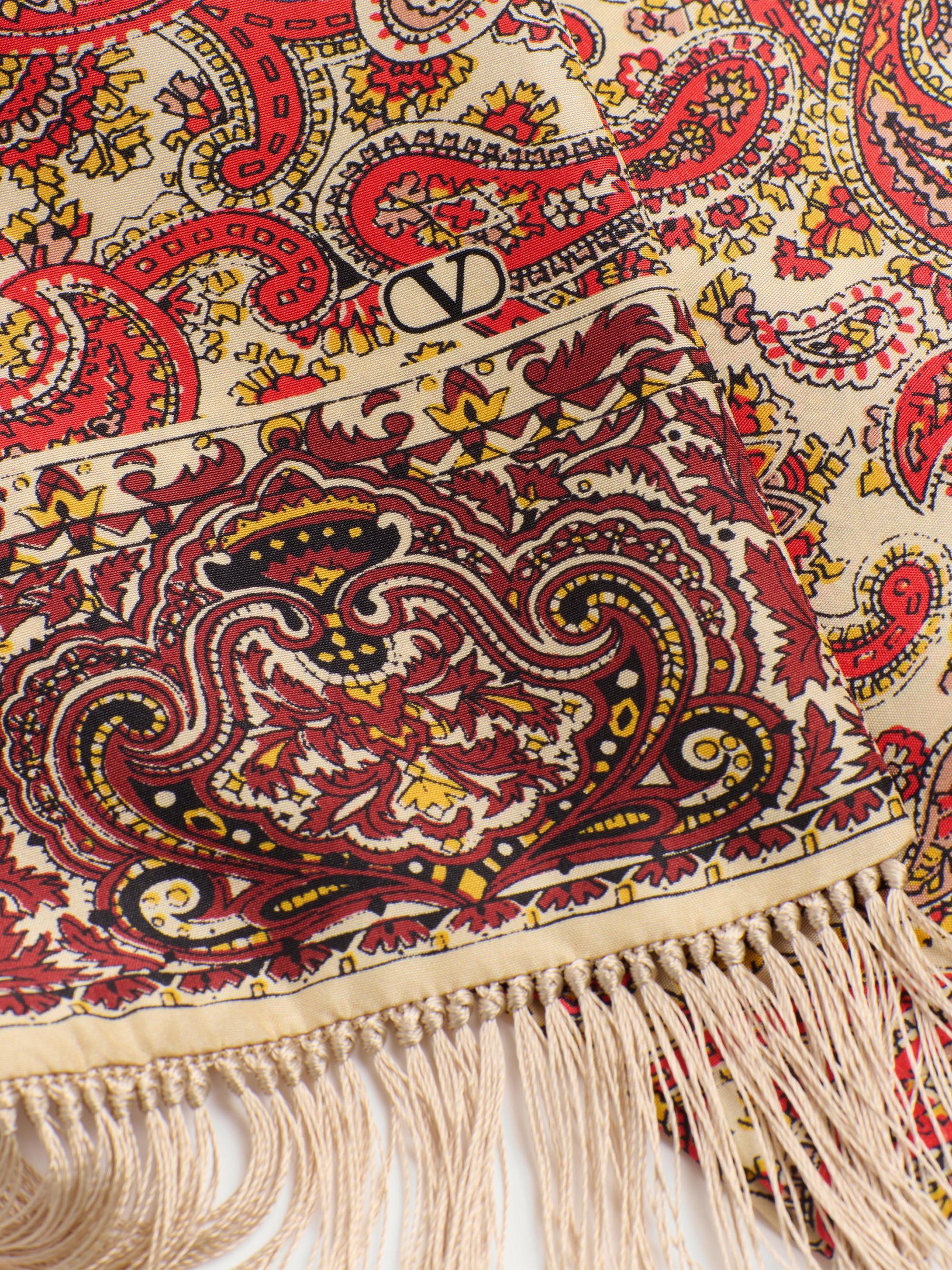 Valentino Garavani Voyage Imaginaire Silk Bandeau Scarf with