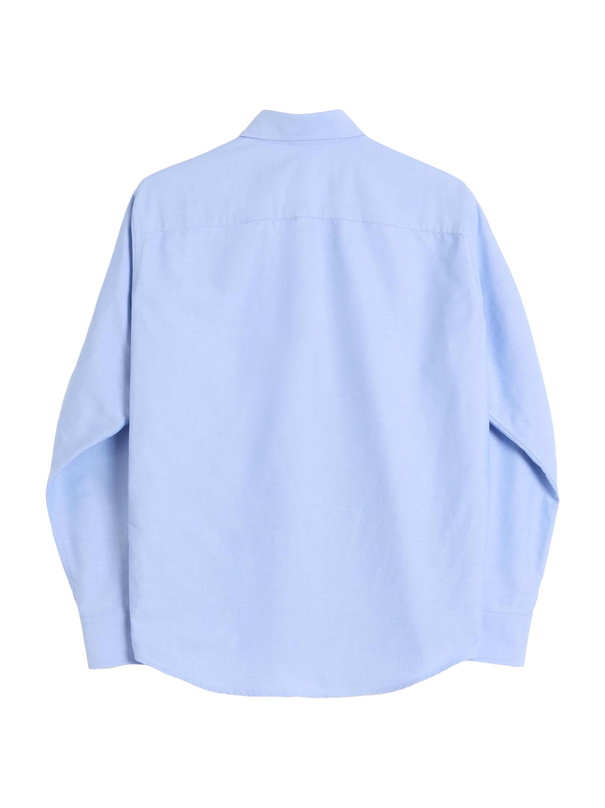 Valentino Garavani Men's VLogo Embroidered Cotton Shirt - Sky Blue