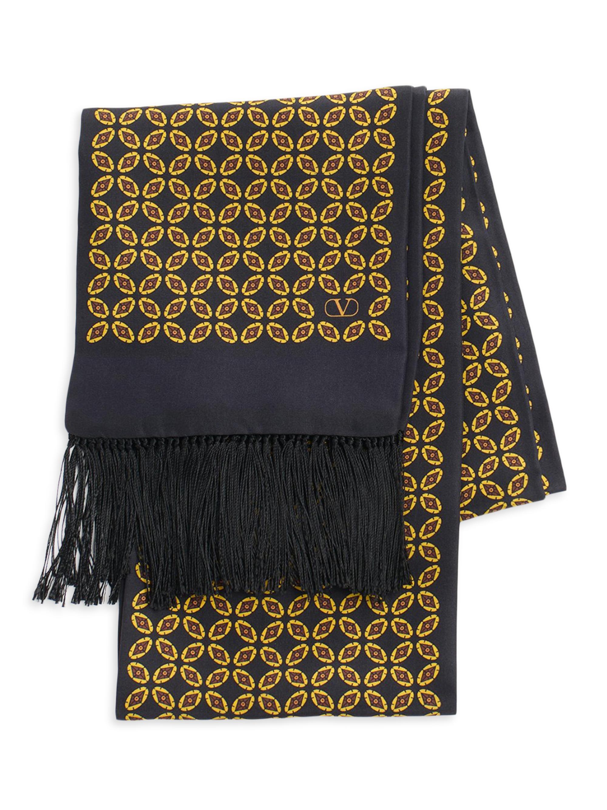 Valentino Garavani Wool Scarf with Chez Embroidery | Saks Fifth Avenue
