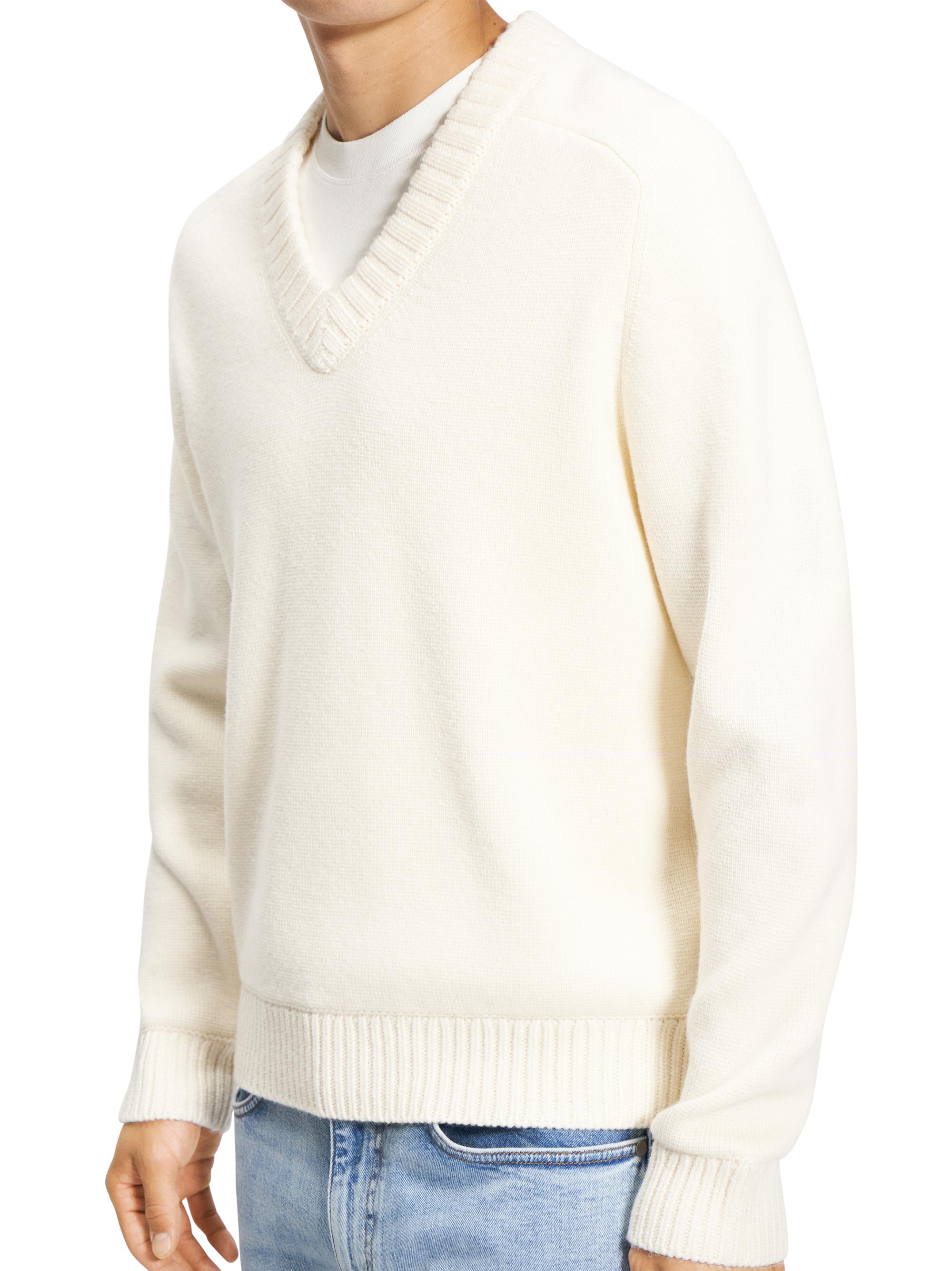 Theory Heavy Wool-Cashmere V-Neck Sweater | Saks Fifth Avenue