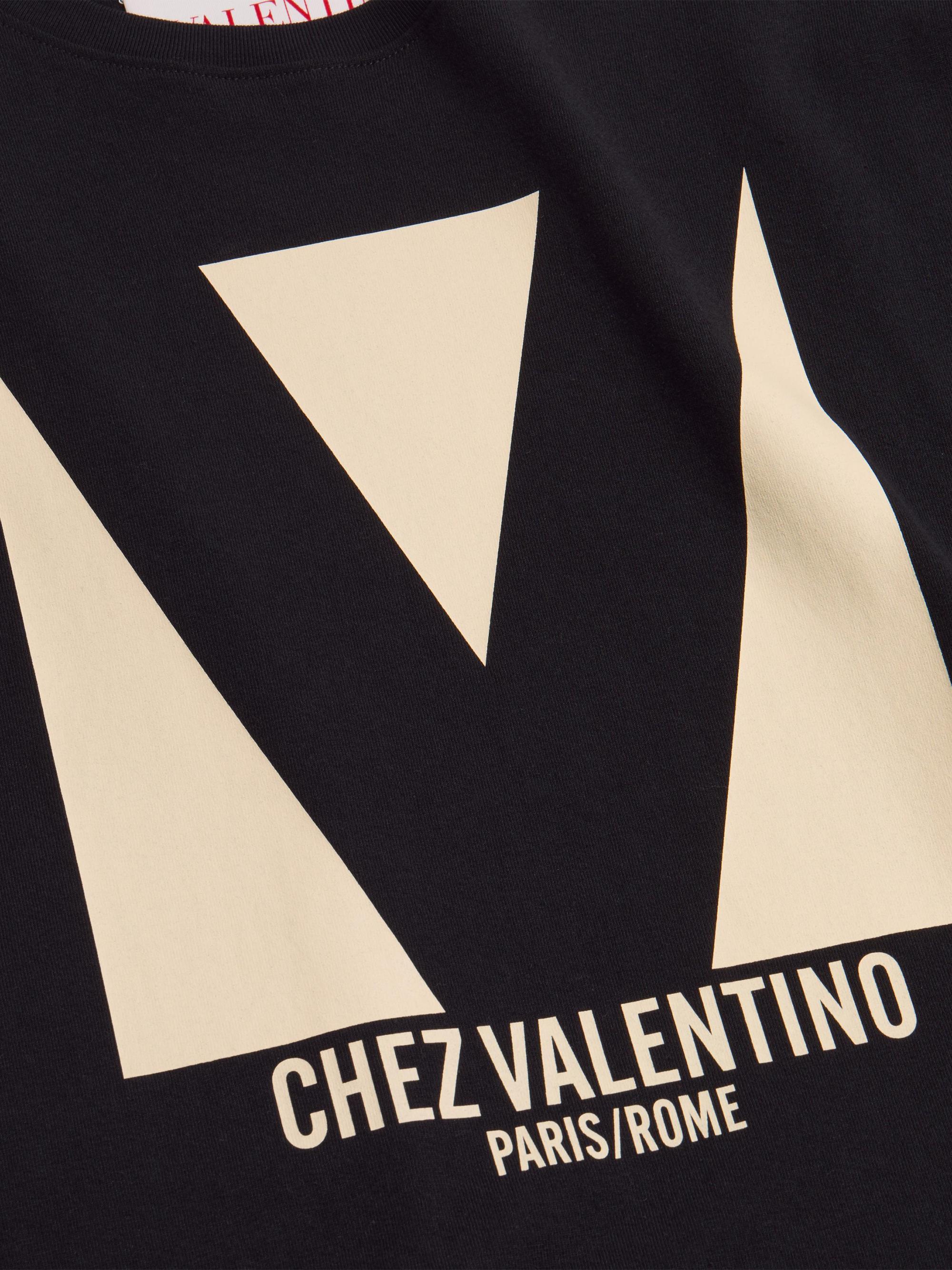 Valentino Garavani Cotton T-Shirt with Chez Print | Saks Fifth Avenue