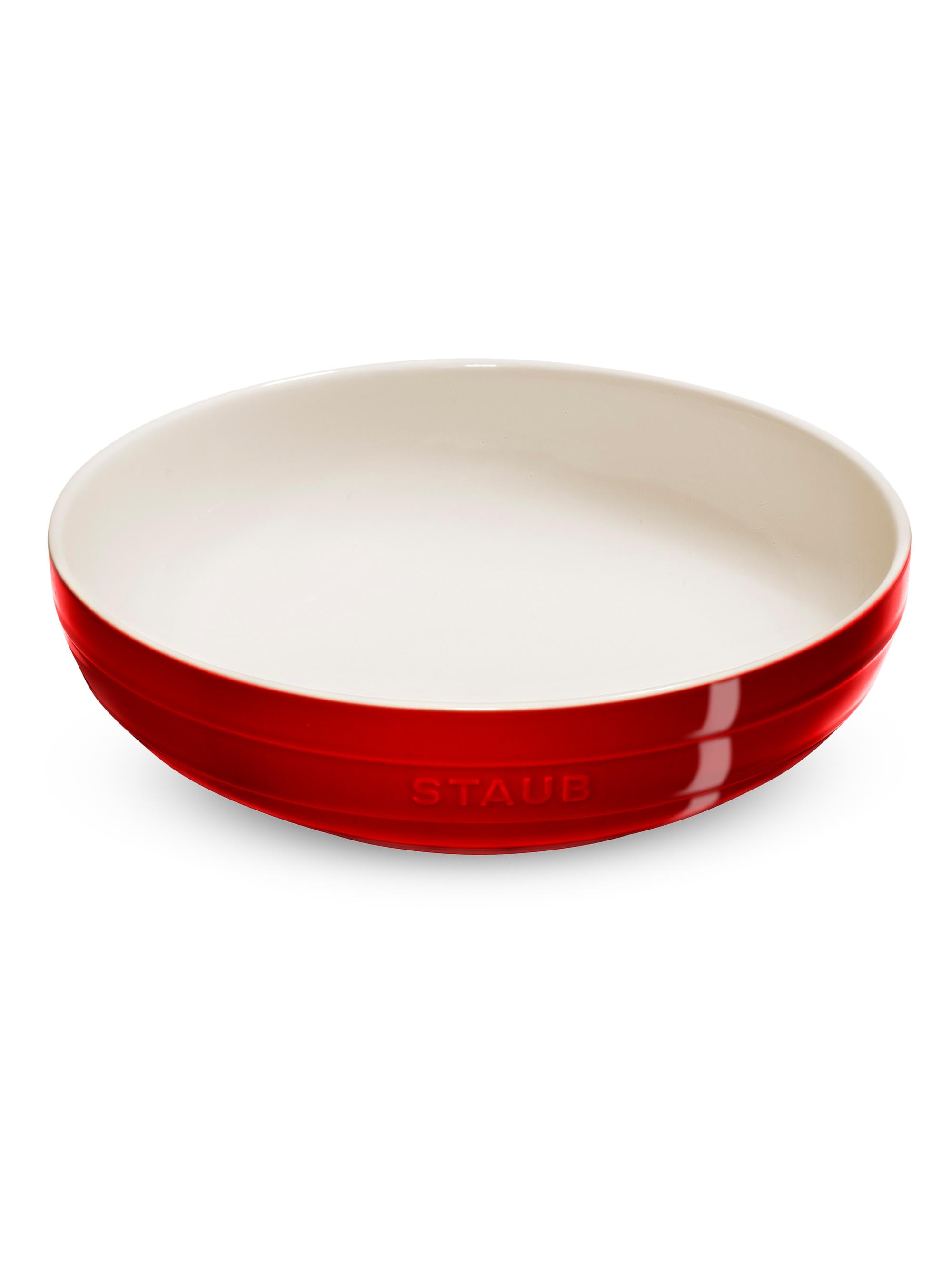 Staub Ceramic 11.5-inch Shallow Serving Bowl - Cherry