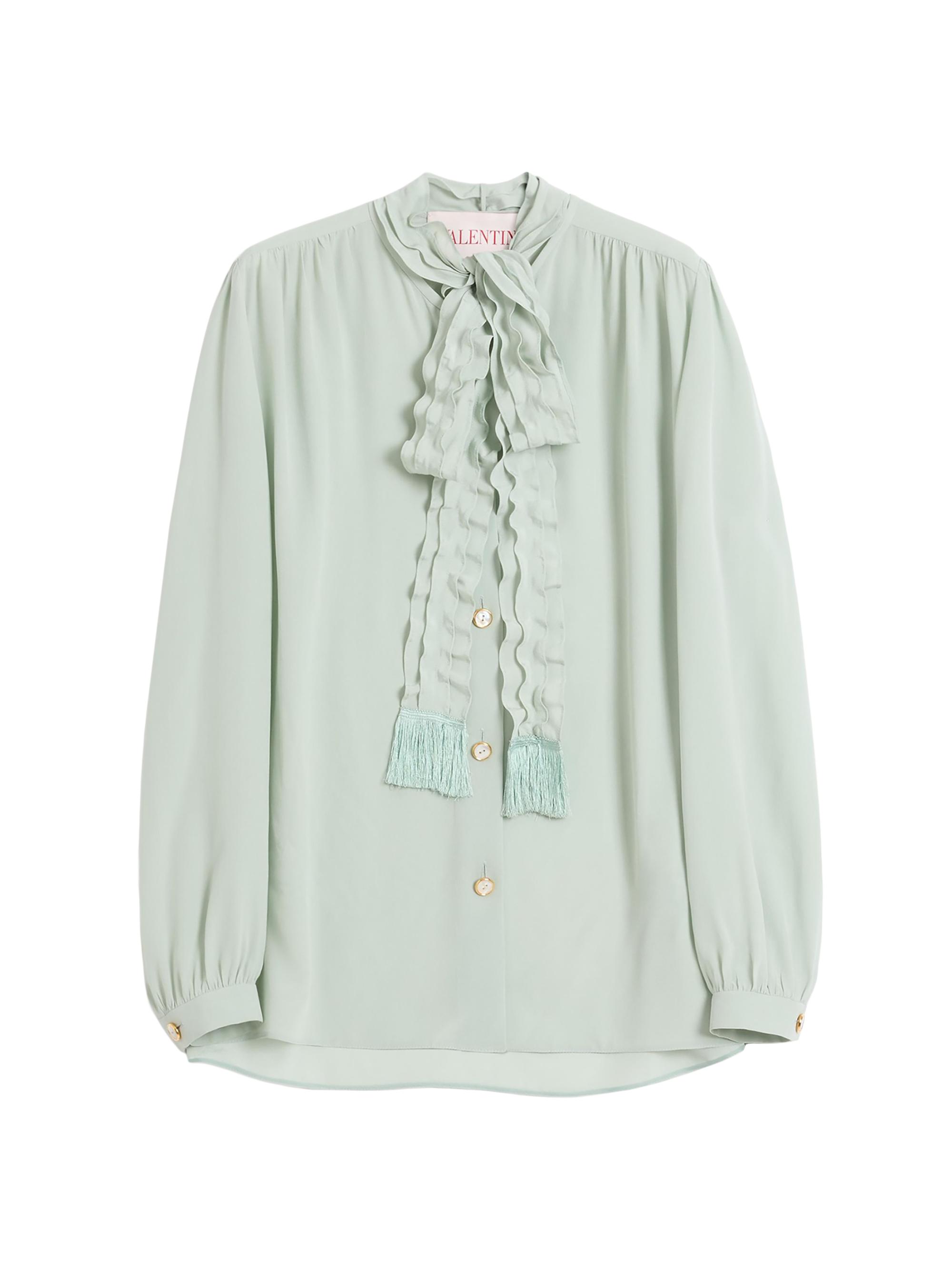 Valentino Garavani Women's Crepe De Chine Shirt - Green