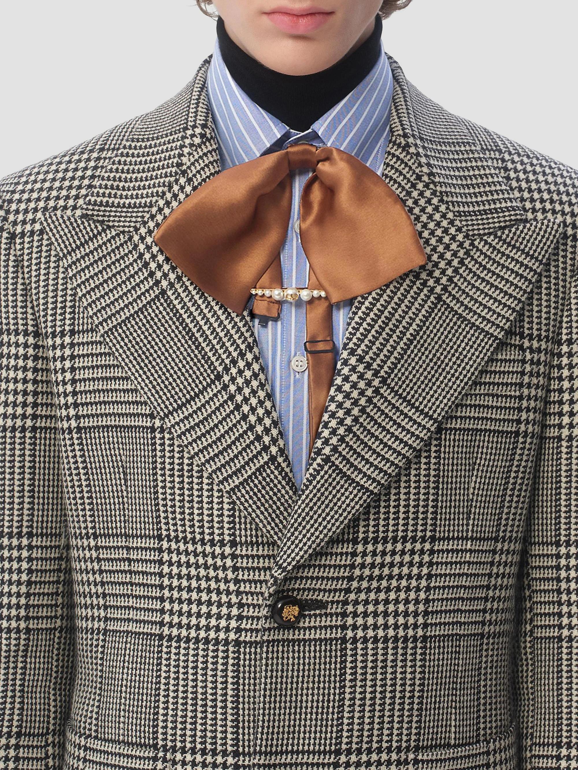 Blazer Valentino En Laine à Motif Pied-de-poule (plaid) - Taille 40, Occasion Très Bon état
