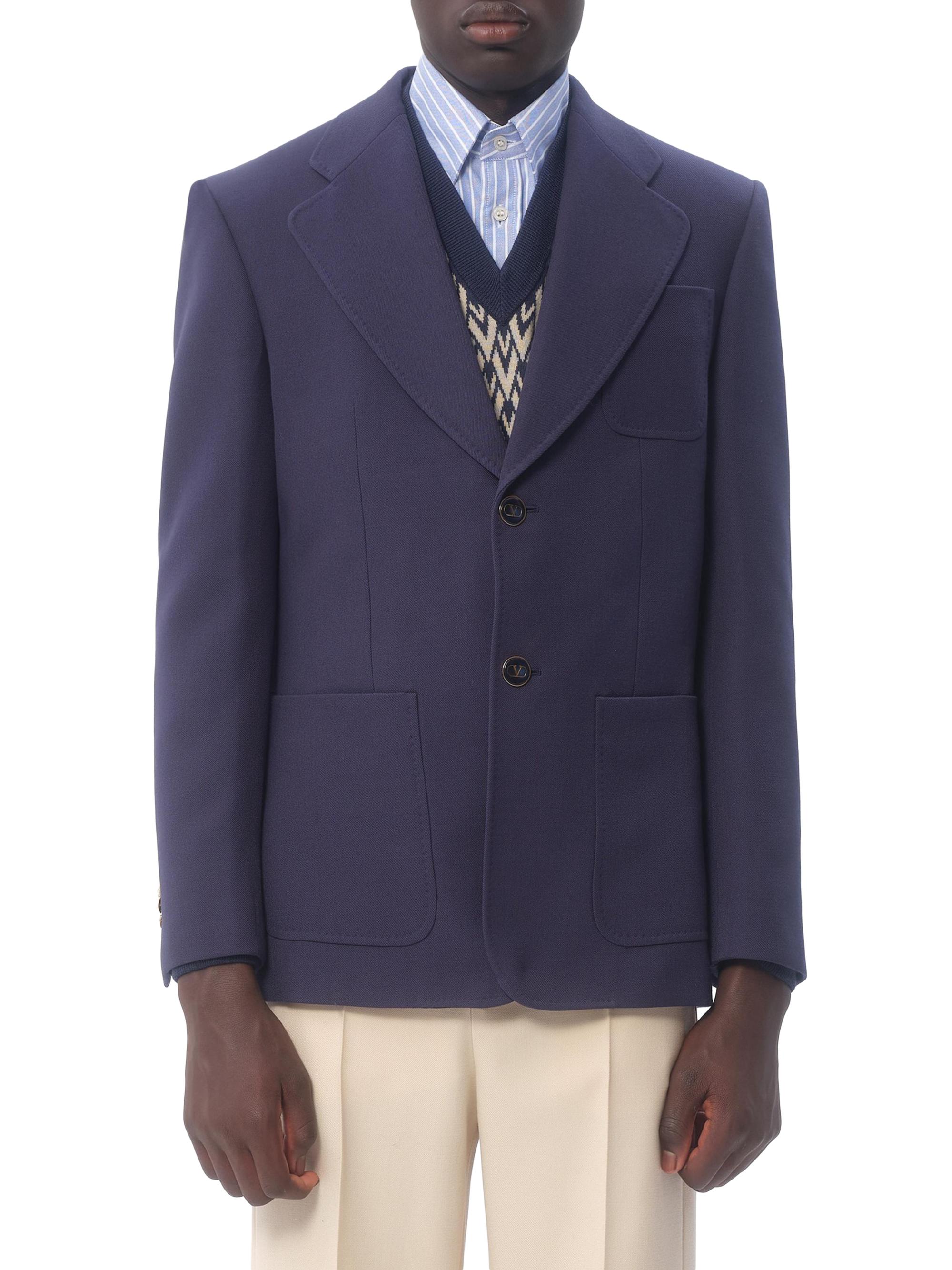 Valentino Garavani Single-Breasted Wool Gabardine Jacket | Saks