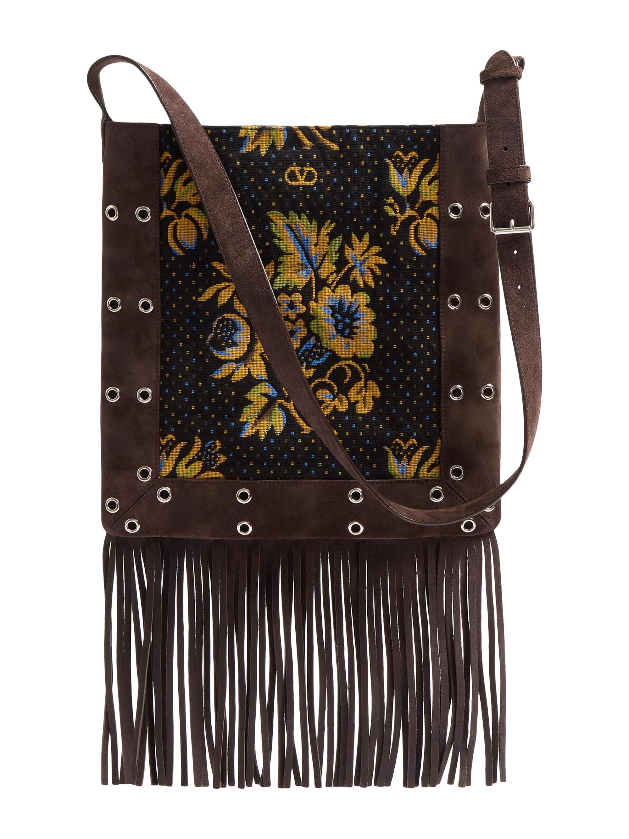 Valentino Garavani Nellcote Shoulder Bag in Jacquard Fabric with