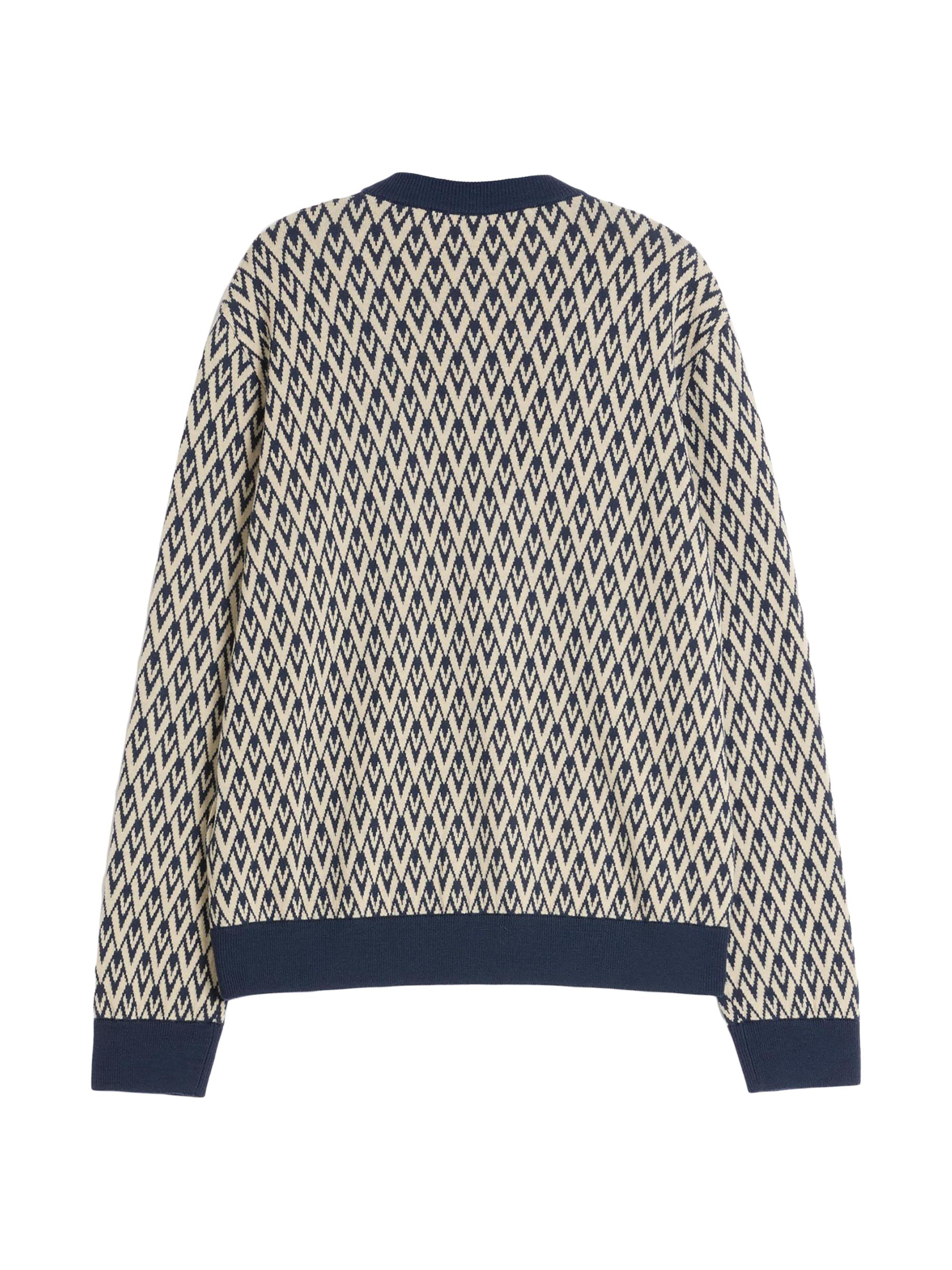Valentino Garavani Wool Sweater with Toute La V Jacquard Pattern