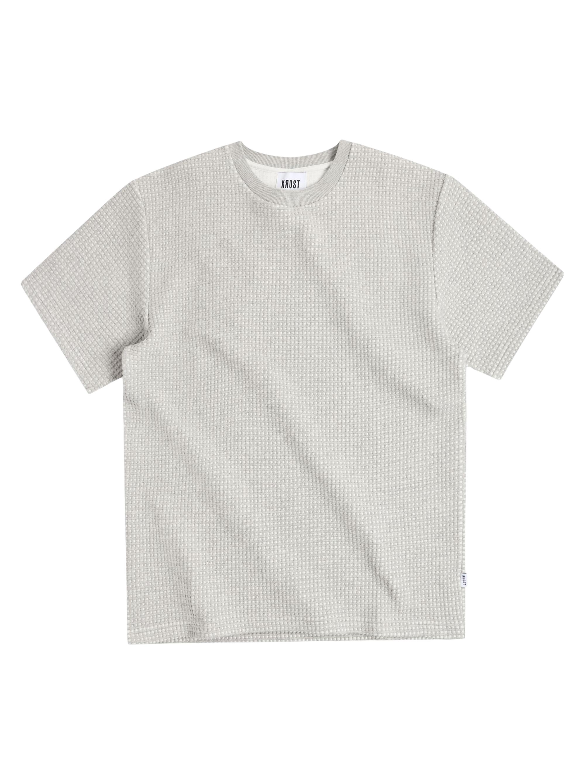 Krost Men's Waffle Oversized Tee - Heather Grey