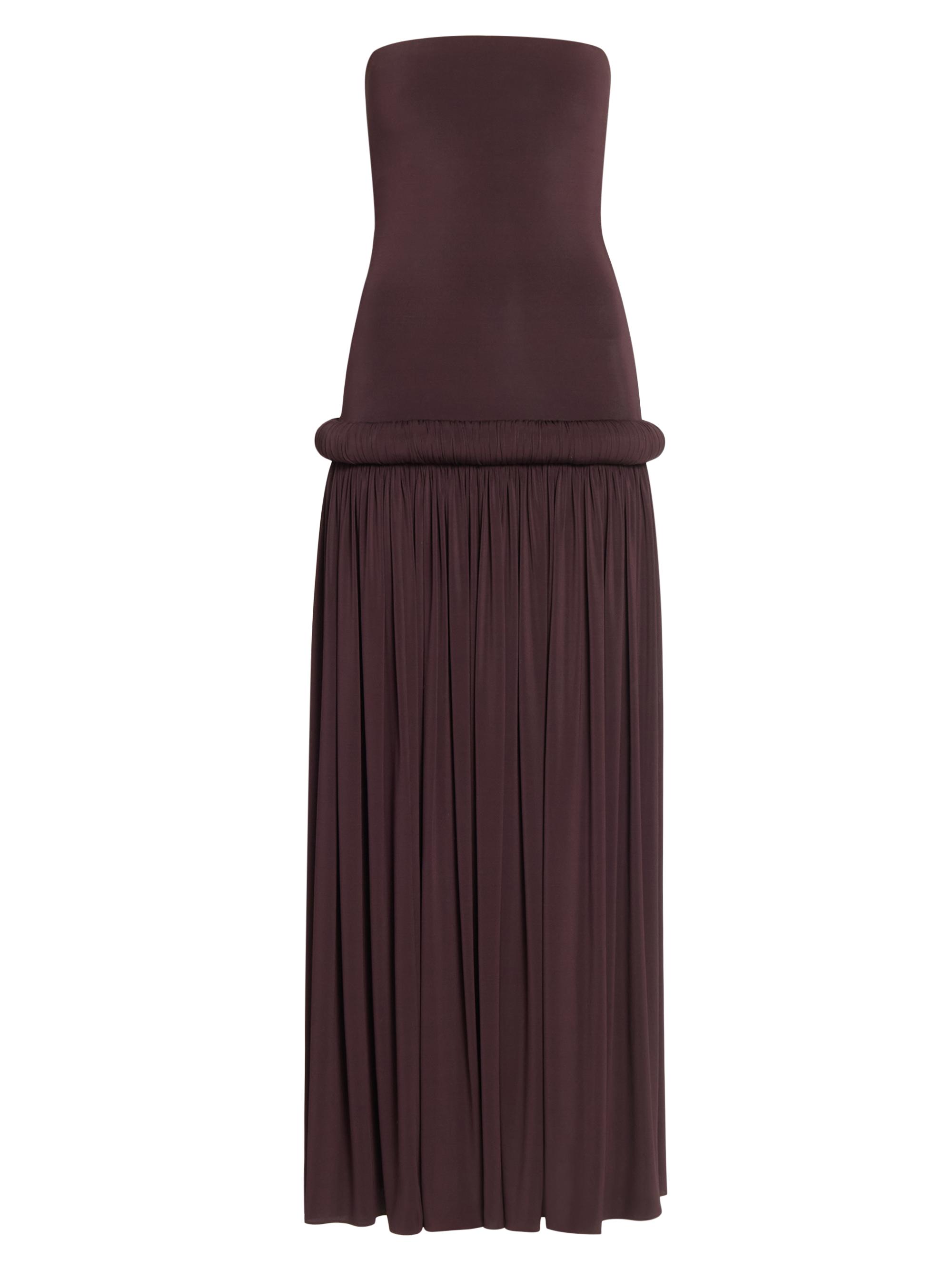 Alaïa Women's Long Pipe Strapless Maxi Dress - Acajou