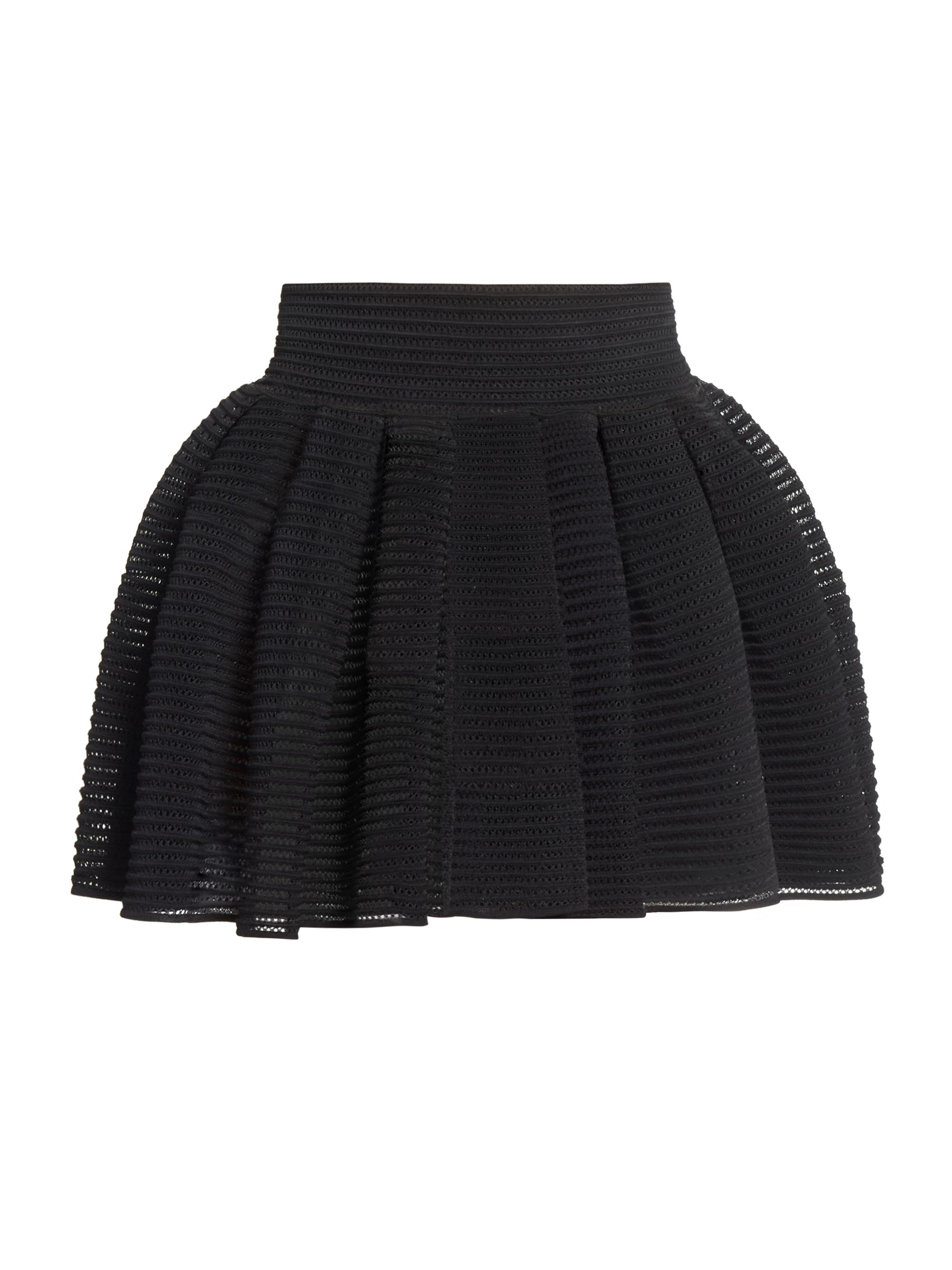 Alaïa Women's Crinoline High-Waisted Miniskirt - Noir Alaia