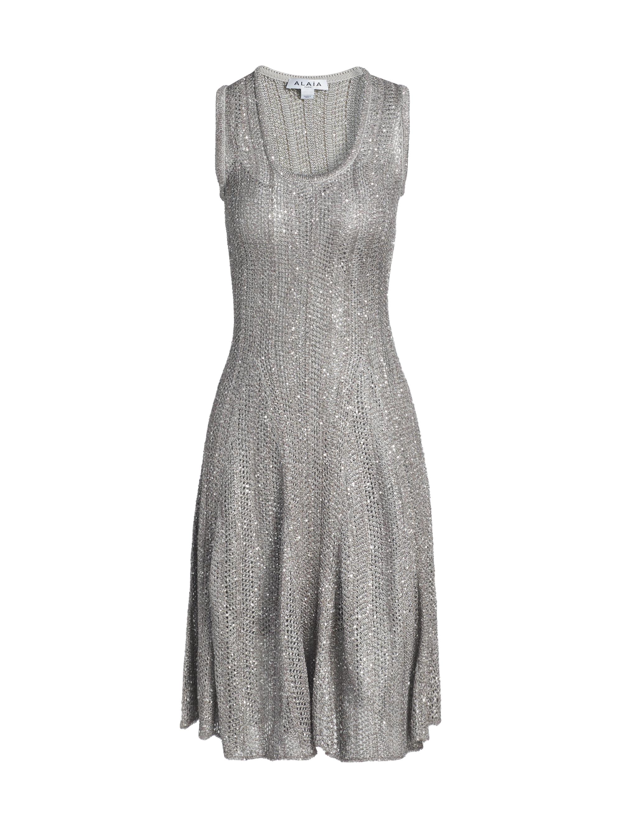 Alaïa Women's Stretch Sequined Minidress - Grisargent