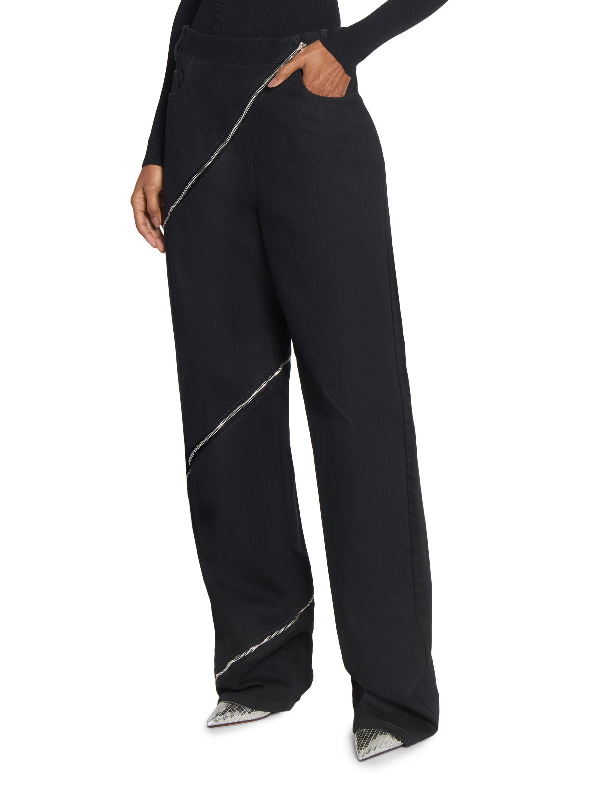 Alaïa Stretch Virgin Wool Spiral Zip Pants | Saks Fifth Avenue