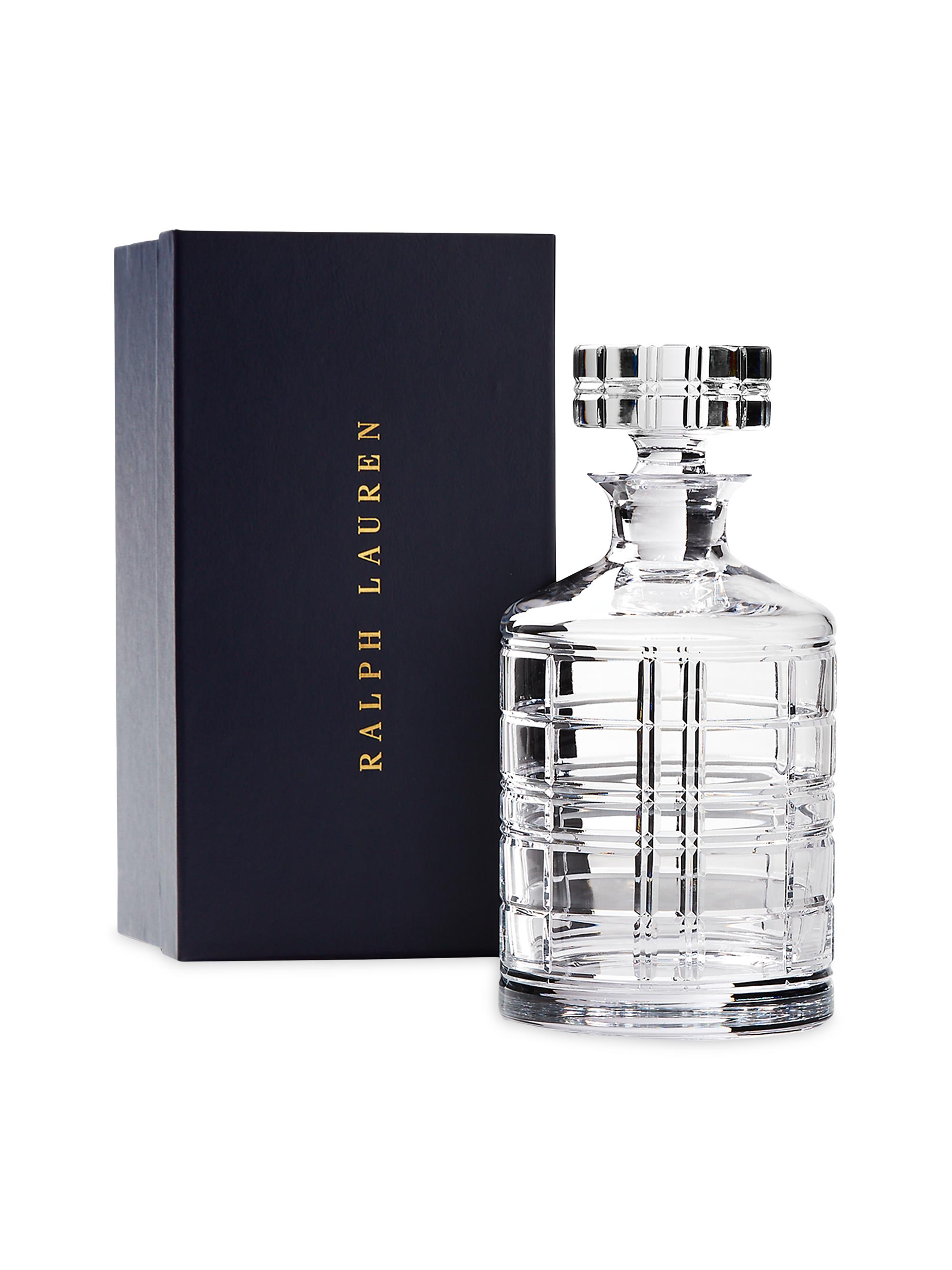Ralph Lauren Hudson Plaid Decanter - Clear