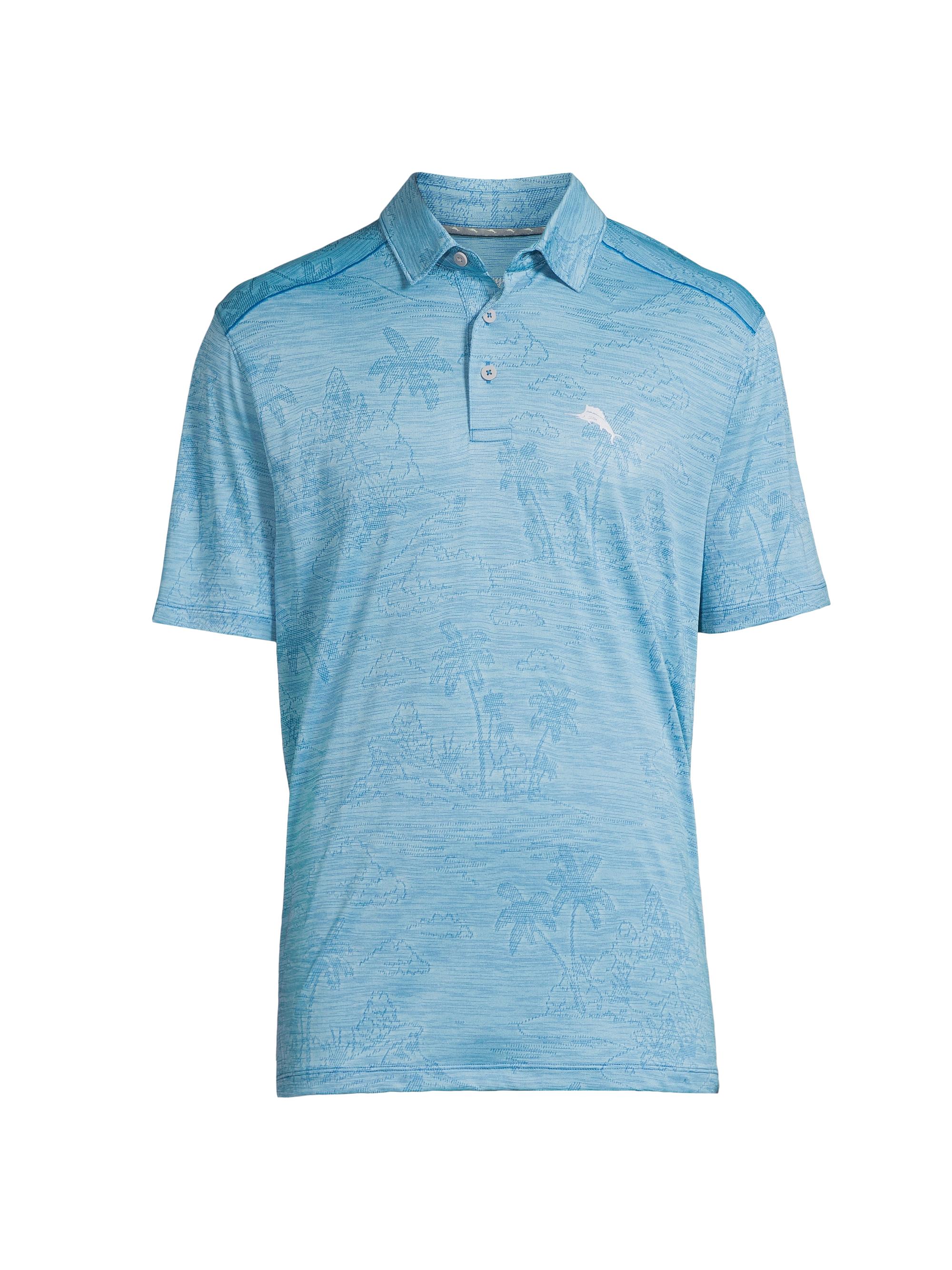 Tommy Bahama Men's Palm Coast Isles Polo Shirt - Vacation Blue