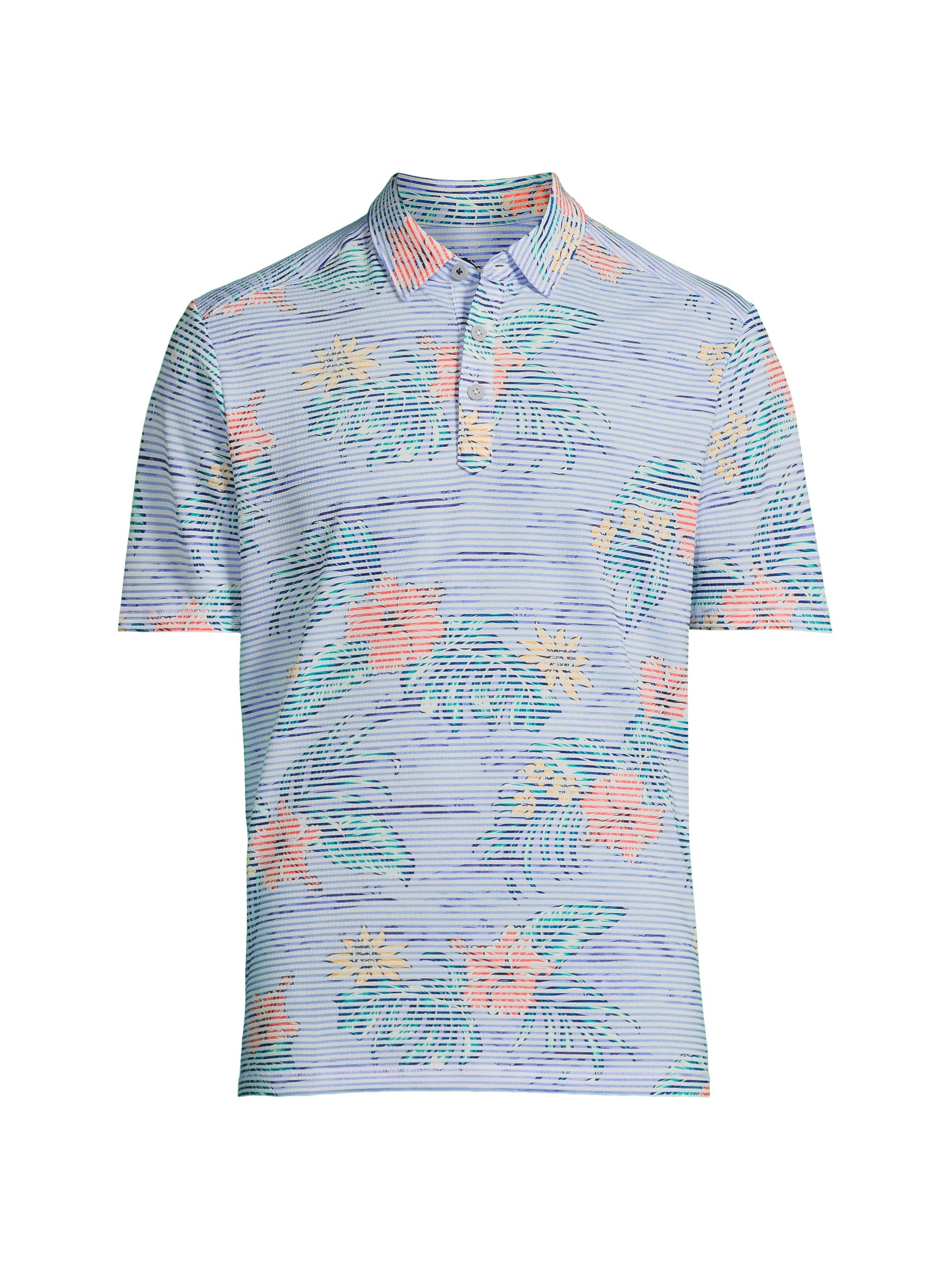 Tommy Bahama Men's Costa Wave Isle Camo Performance Polo Shirt - Big Sky Blue