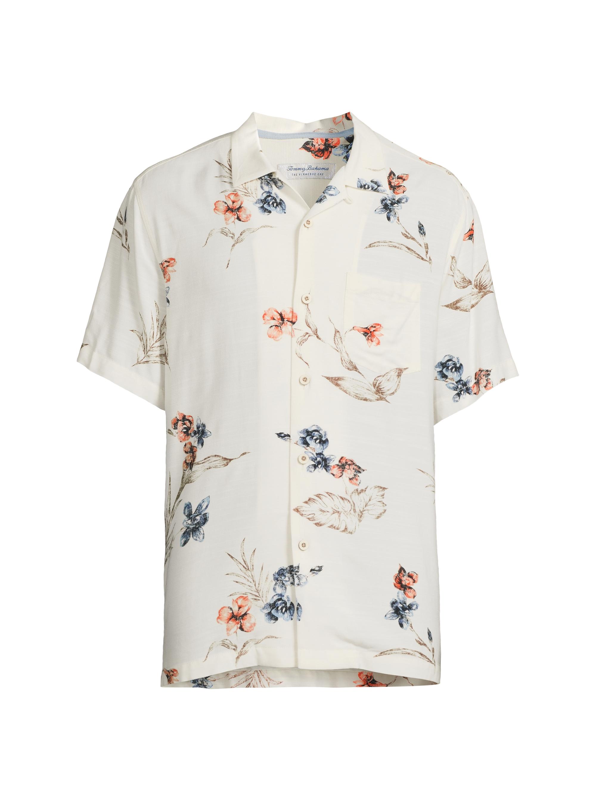 Tommy Bahama Men's Veracruz Cay Vintage Flora Shirt - Vanilla Ice