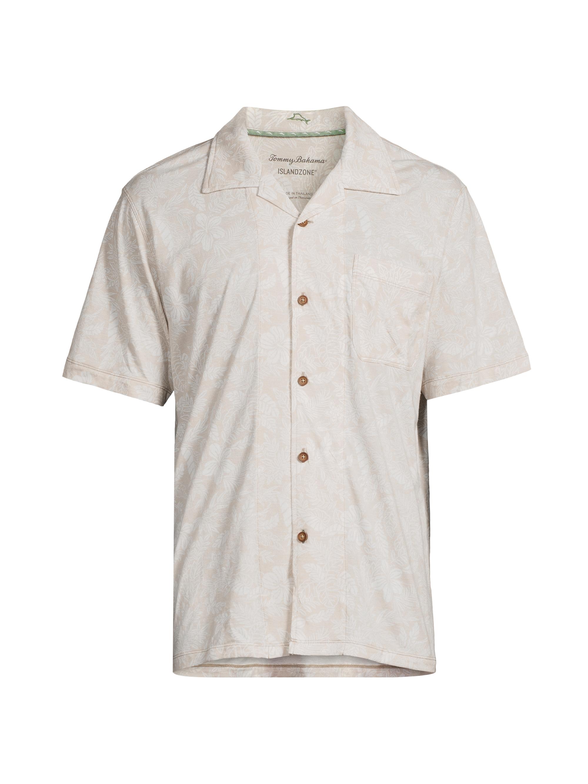 Tommy Bahama Men's Vista Mar Leaf It To Me Camp Shirt - Khaki Sands