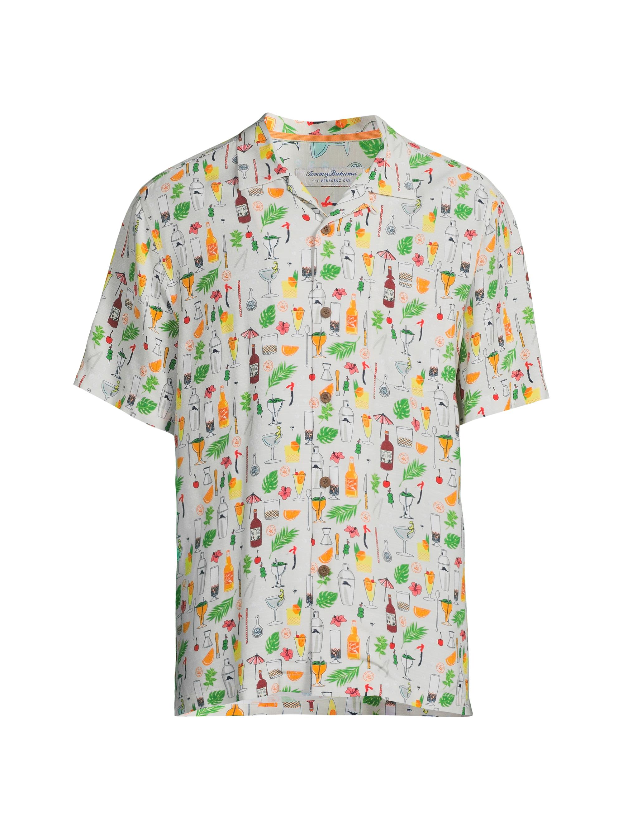 Tommy Bahama Men's Veracruz Cay Lemon Lounge Shirt - Foggy Dew