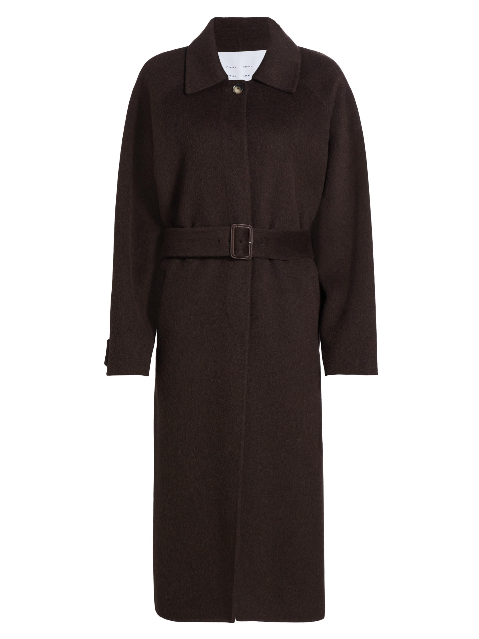 Proenza Schouler White Label Women's Juliette Brushed Wool-Blend Long Coat - Hickory