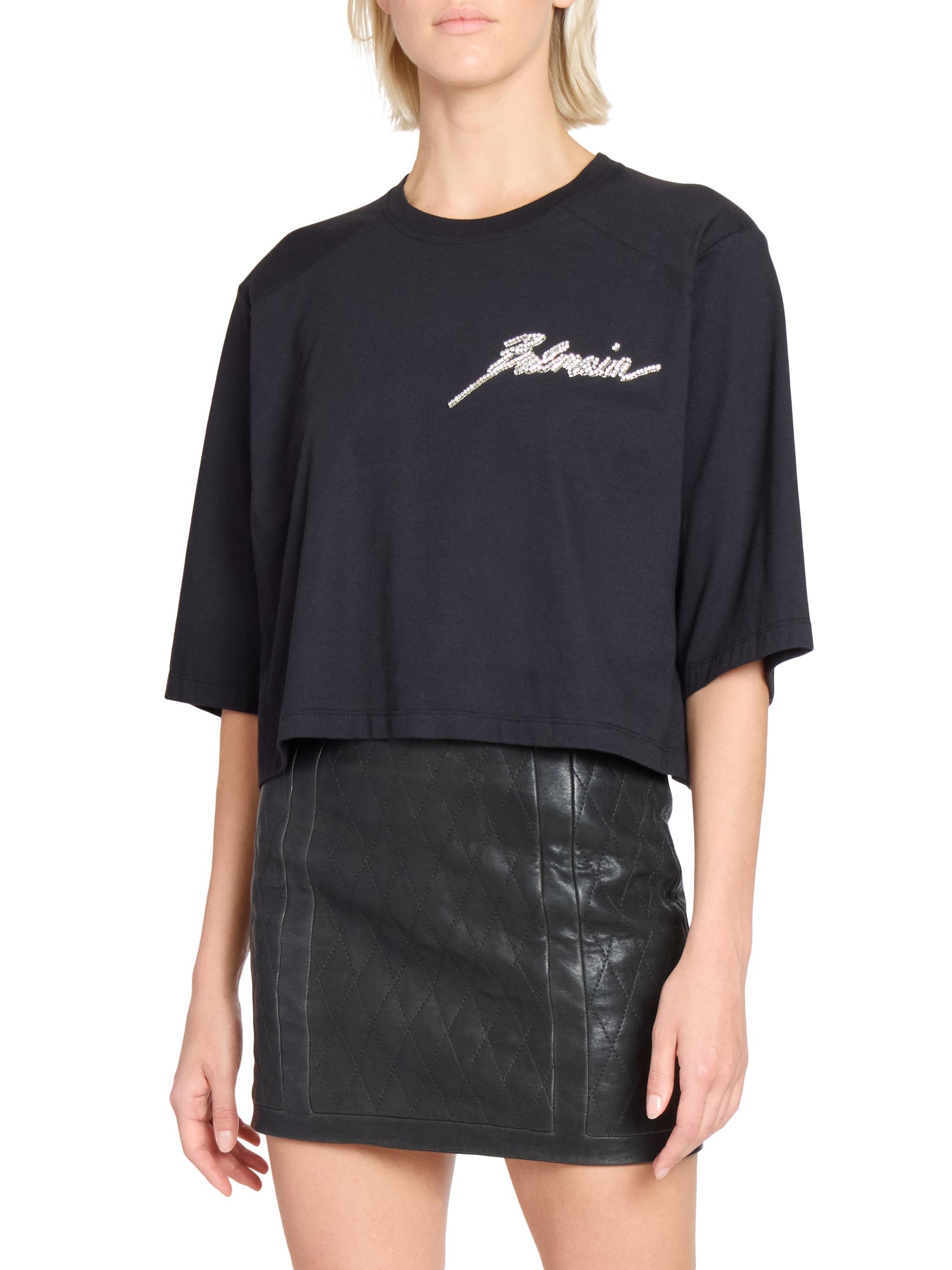 BALMAIN クロップドTシャツ 黒 21258517_51138979_600.jpg