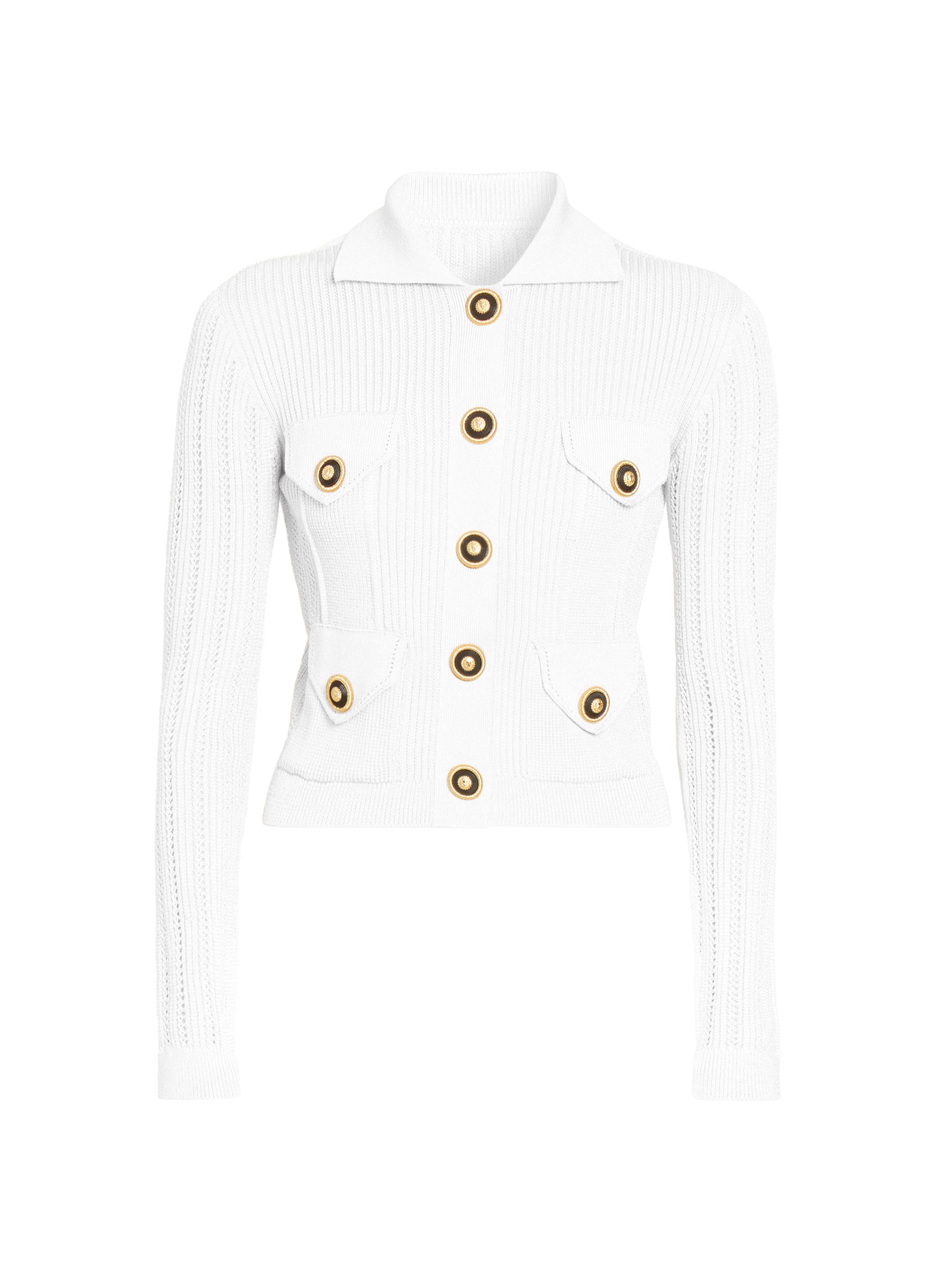 ALAA PEPLUM CARDIGAN Alaïa - Women's Wool-Blend Peplum Cardigan