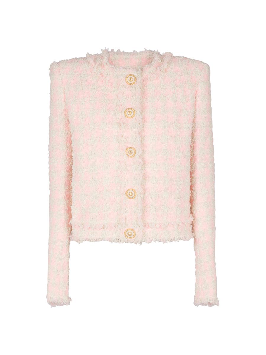 Balmain Collarless Tweed Jacket | Saks Fifth Avenue