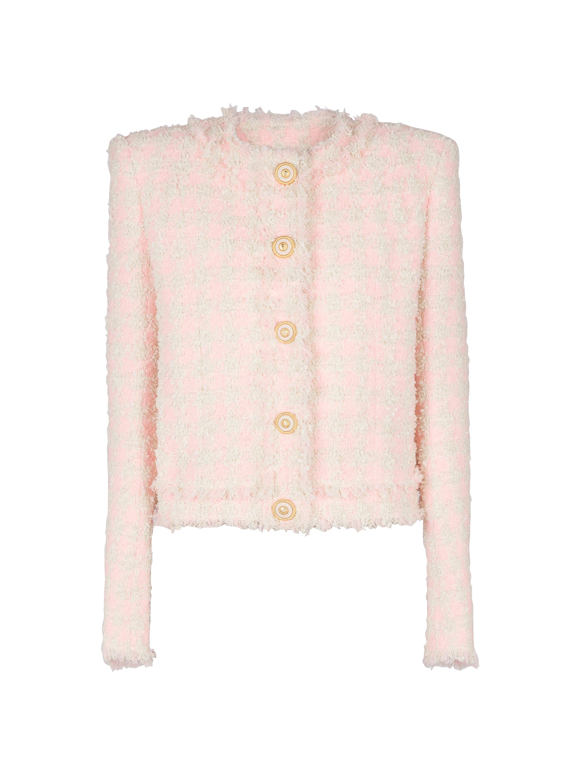 Balmain Collarless Tweed Jacket | Saks Fifth Avenue