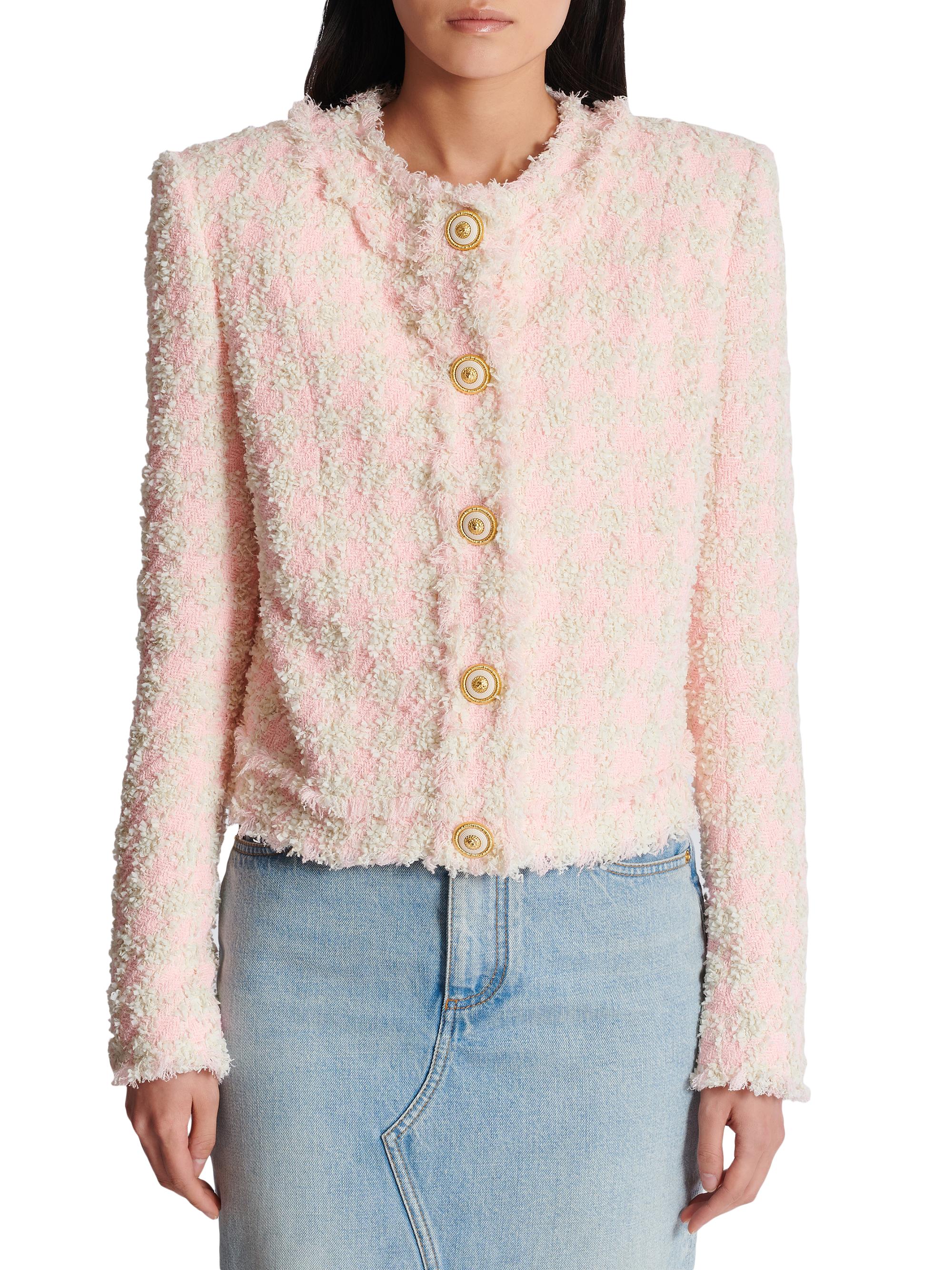 Balmain Collarless Tweed Jacket | Saks Fifth Avenue