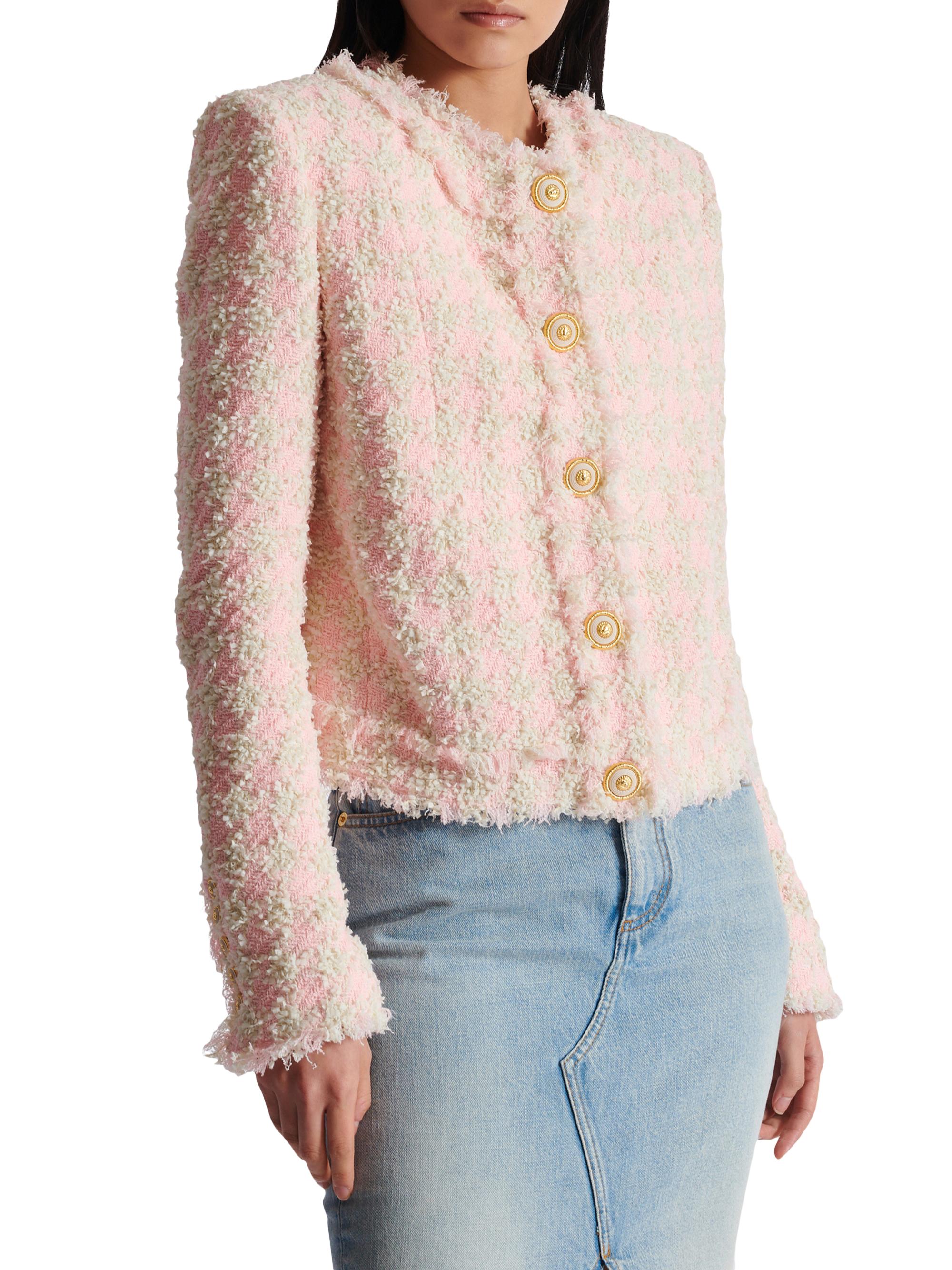 Balmain Collarless Tweed Jacket | Saks Fifth Avenue