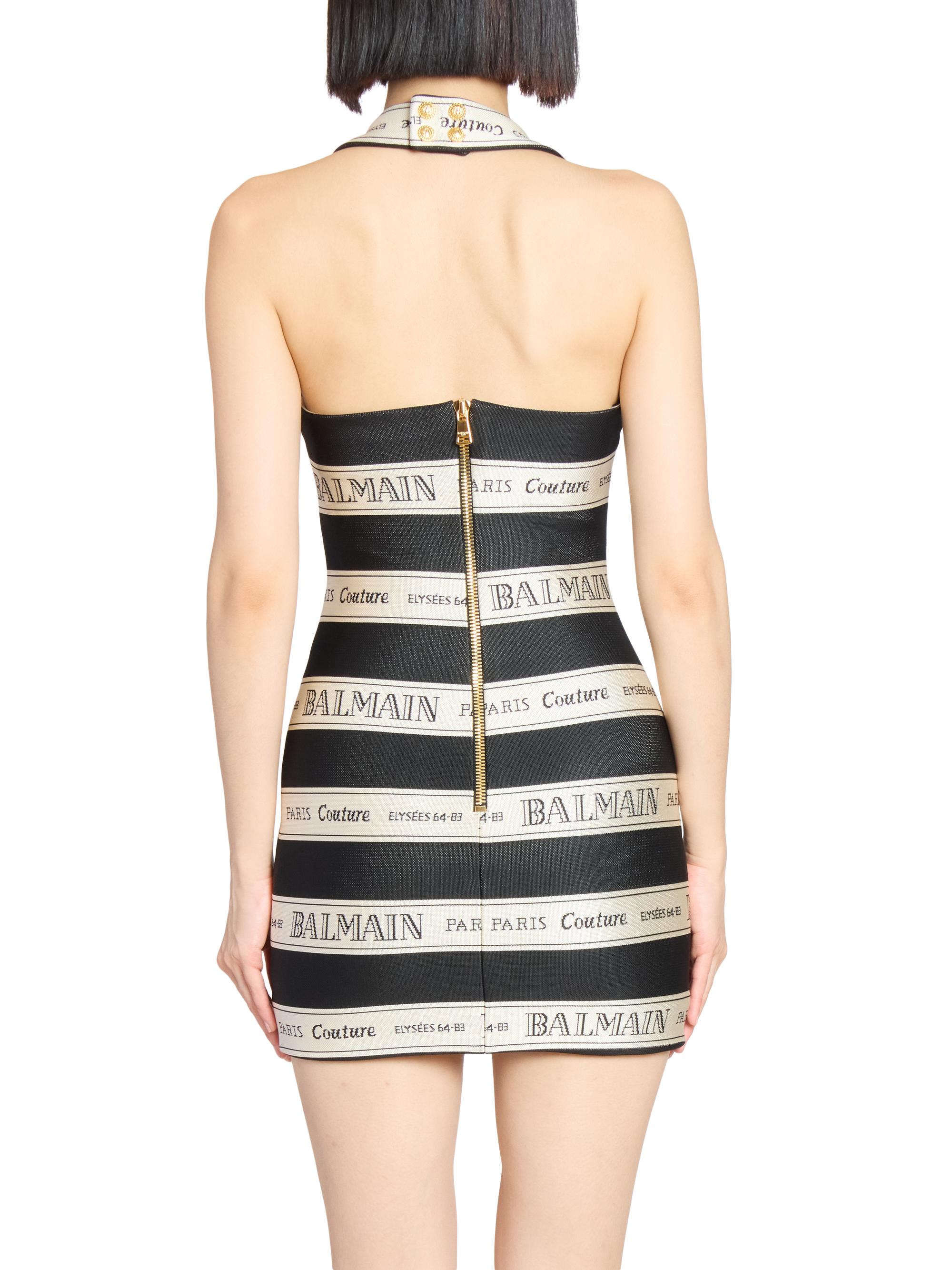 BALMAIN ロゴ入りノースリーブミニワンピース BALMAIN ロゴ入りノースリーブミニワンピース