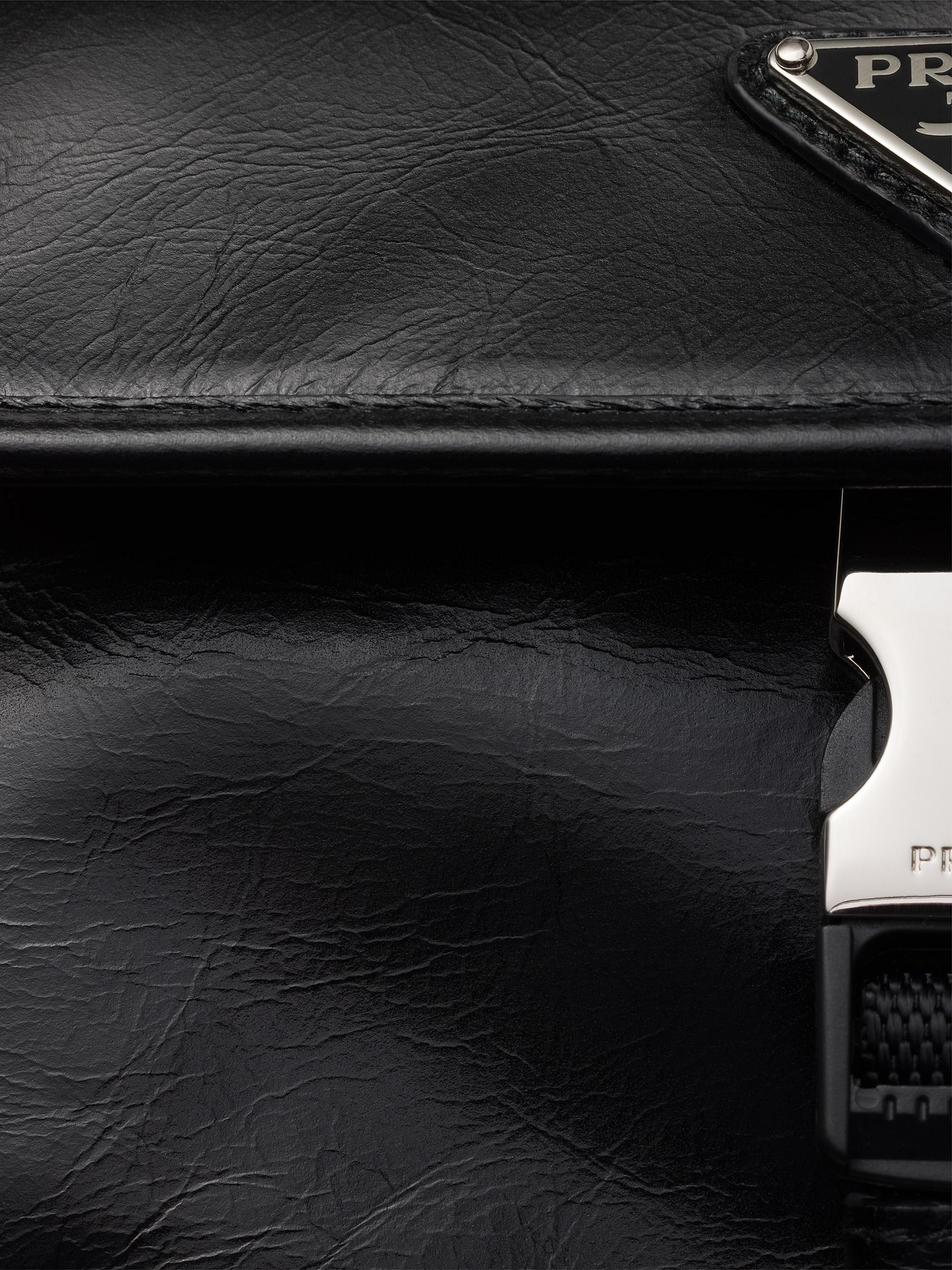 Prada Men's Leather Smartphone Case - Black | Thumbnail 2