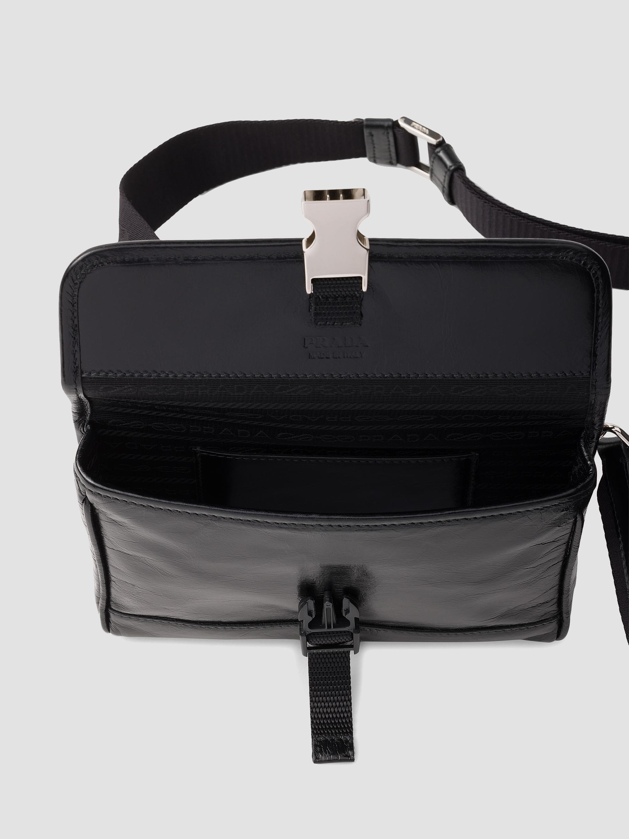 Prada Men's Leather Smartphone Case - Black | Thumbnail 3