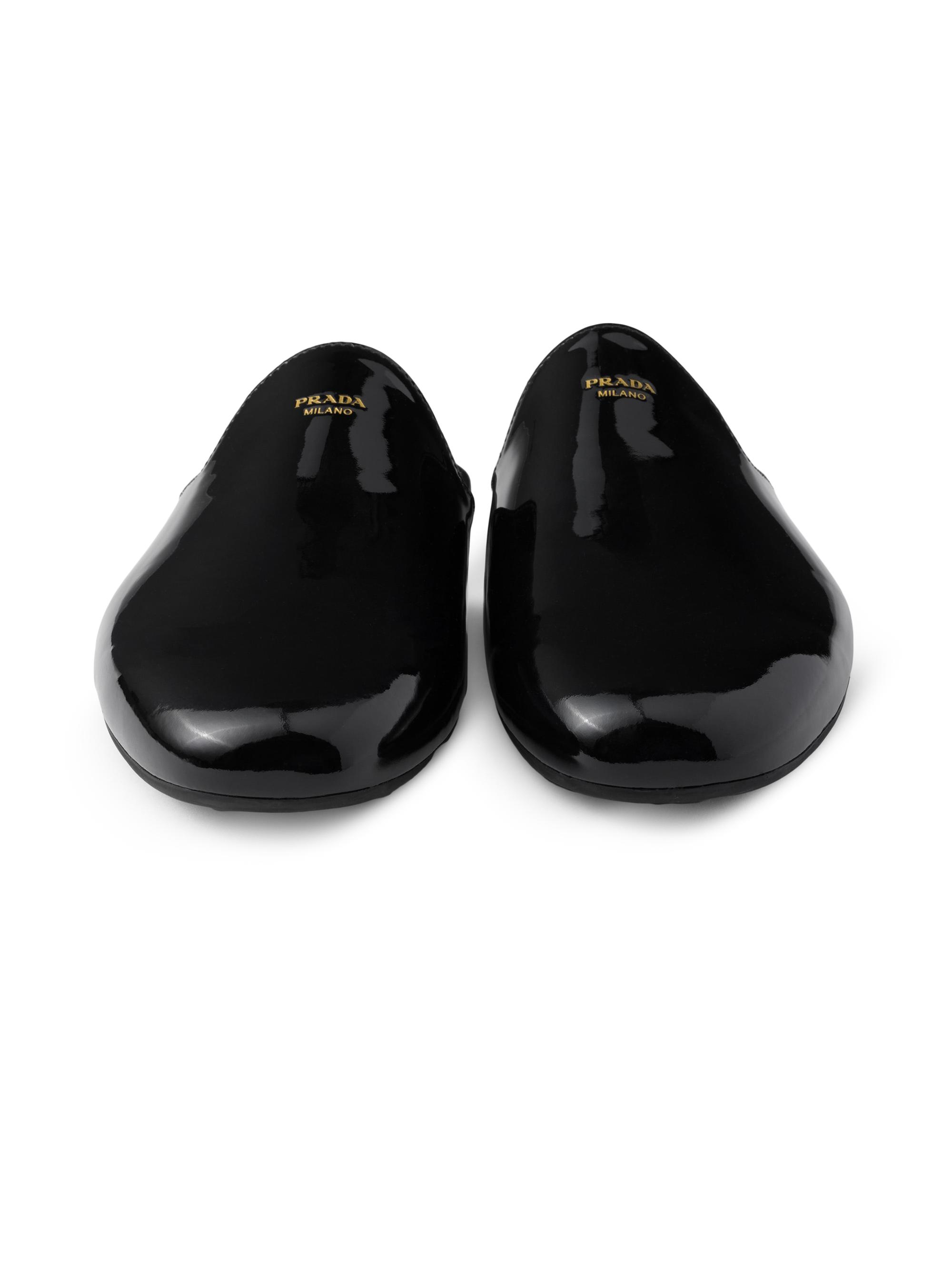 Prada Open Back Patent Leather Slippers | Saks Fifth Avenue