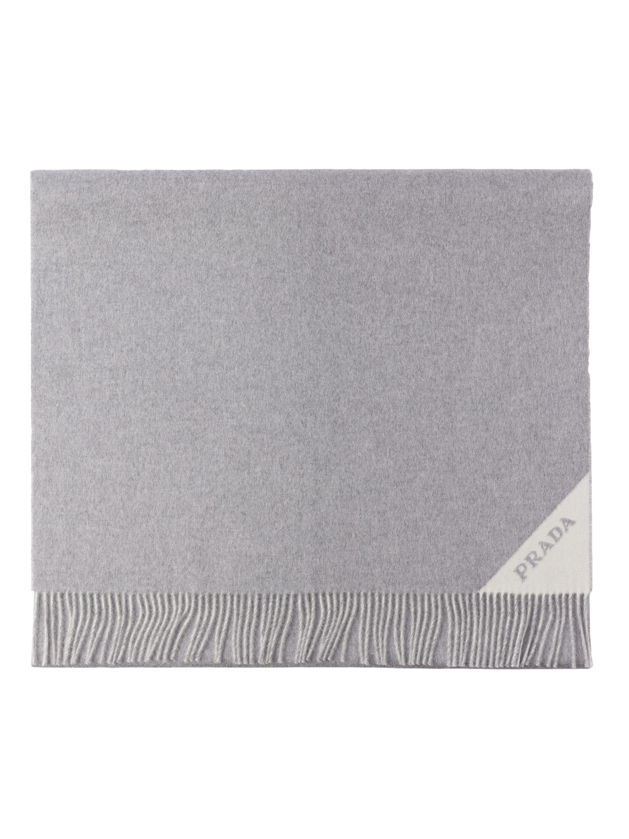 Prada Women's Double Cashmere Scarf - Grey | Thumbnail 3