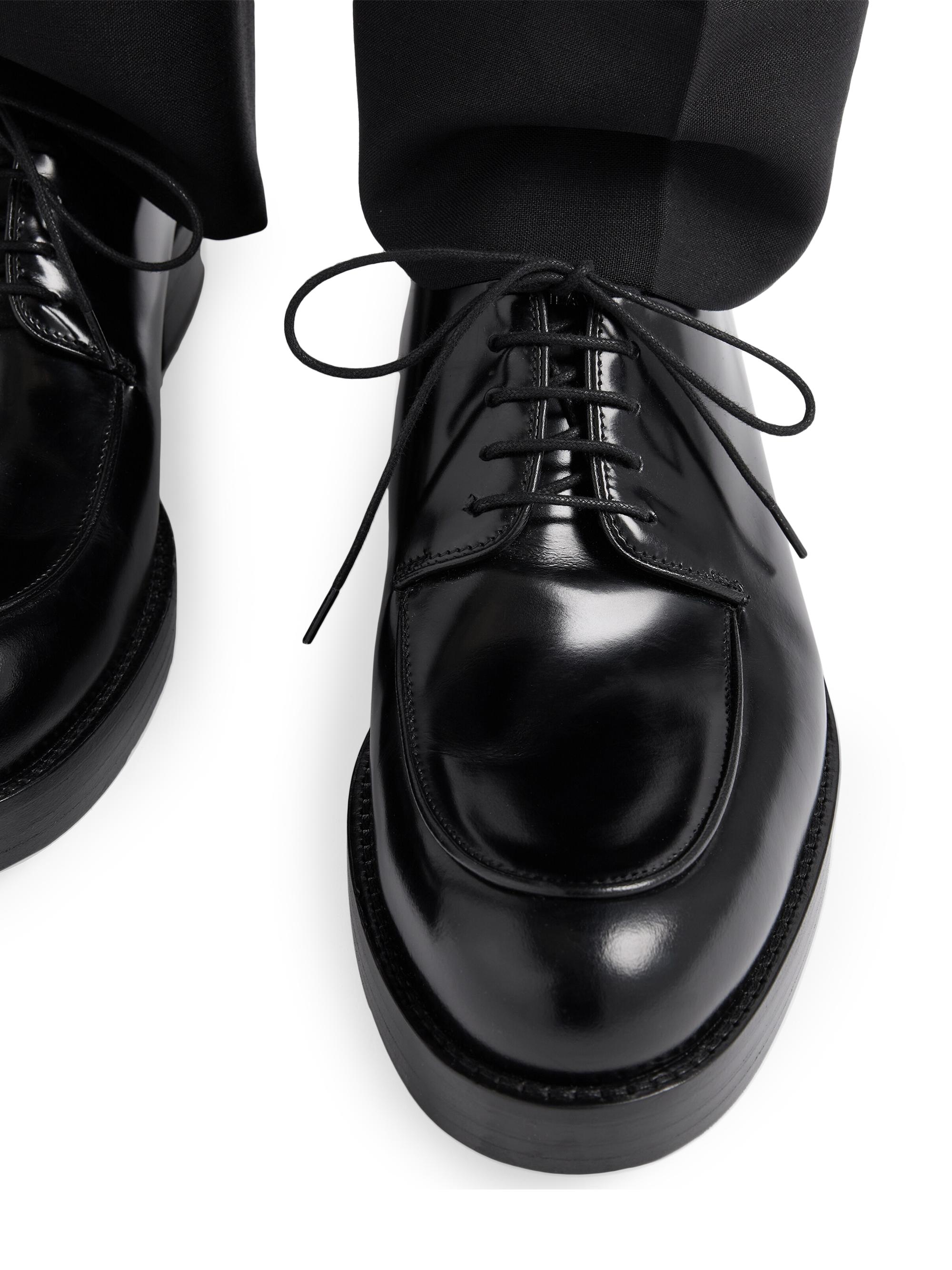 Prada Brushed Leather Derby Shoes | Saks Fifth Avenue