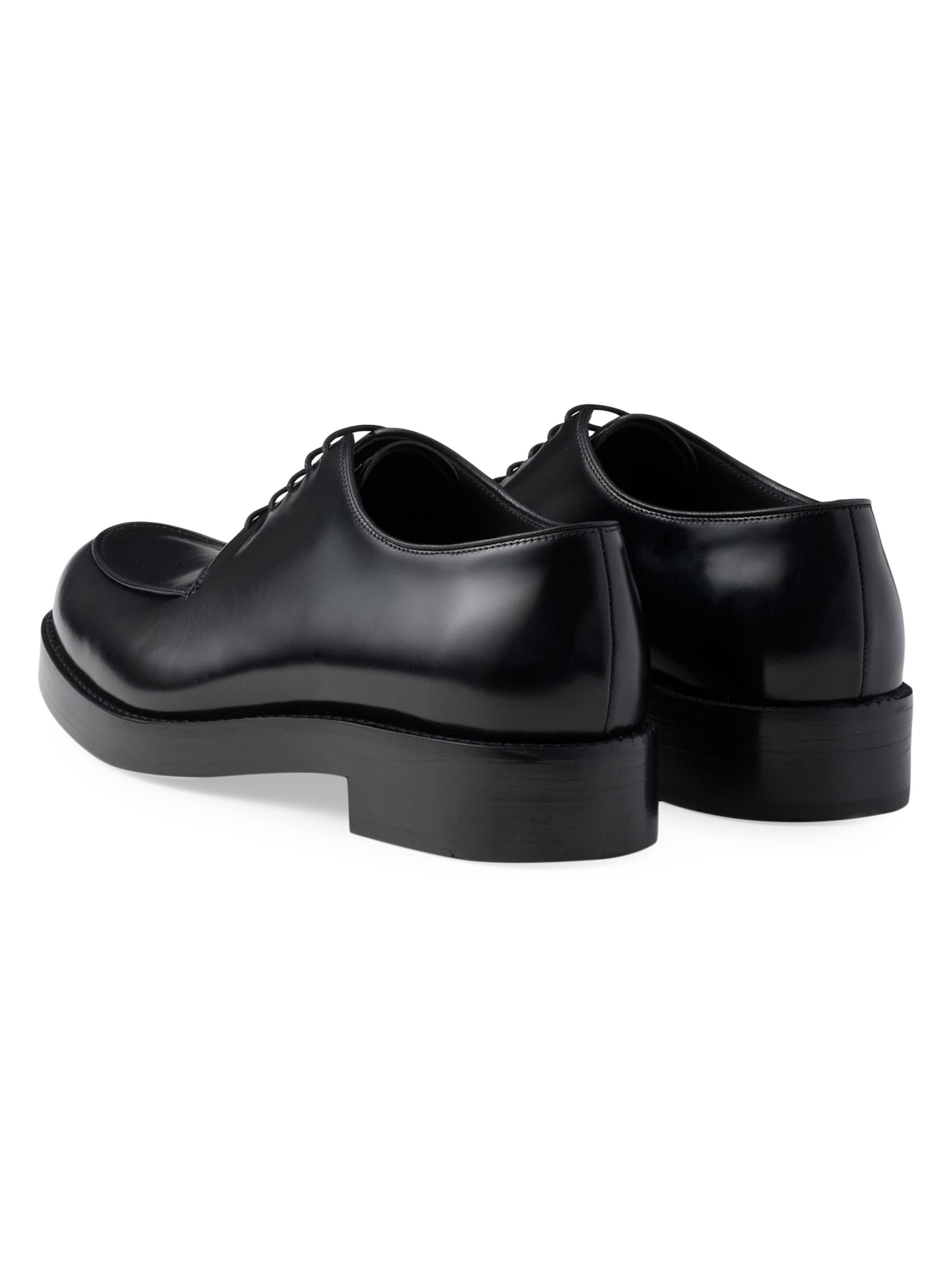Prada Brushed Leather Derby Shoes | Saks Fifth Avenue