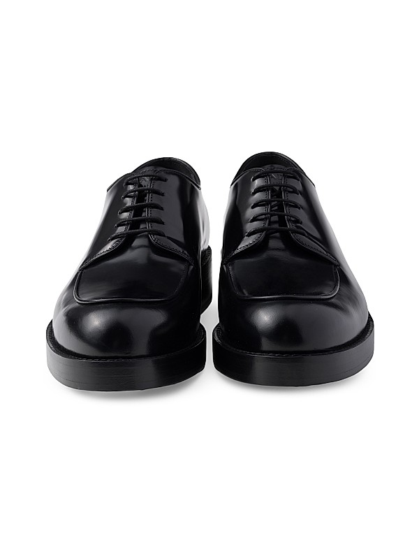 Shop Prada Brushed Leather Derby Shoes | Saks Fifth Avenue Shop Prada Brushed Leather Derby Shoes | Saks Fifth Avenue