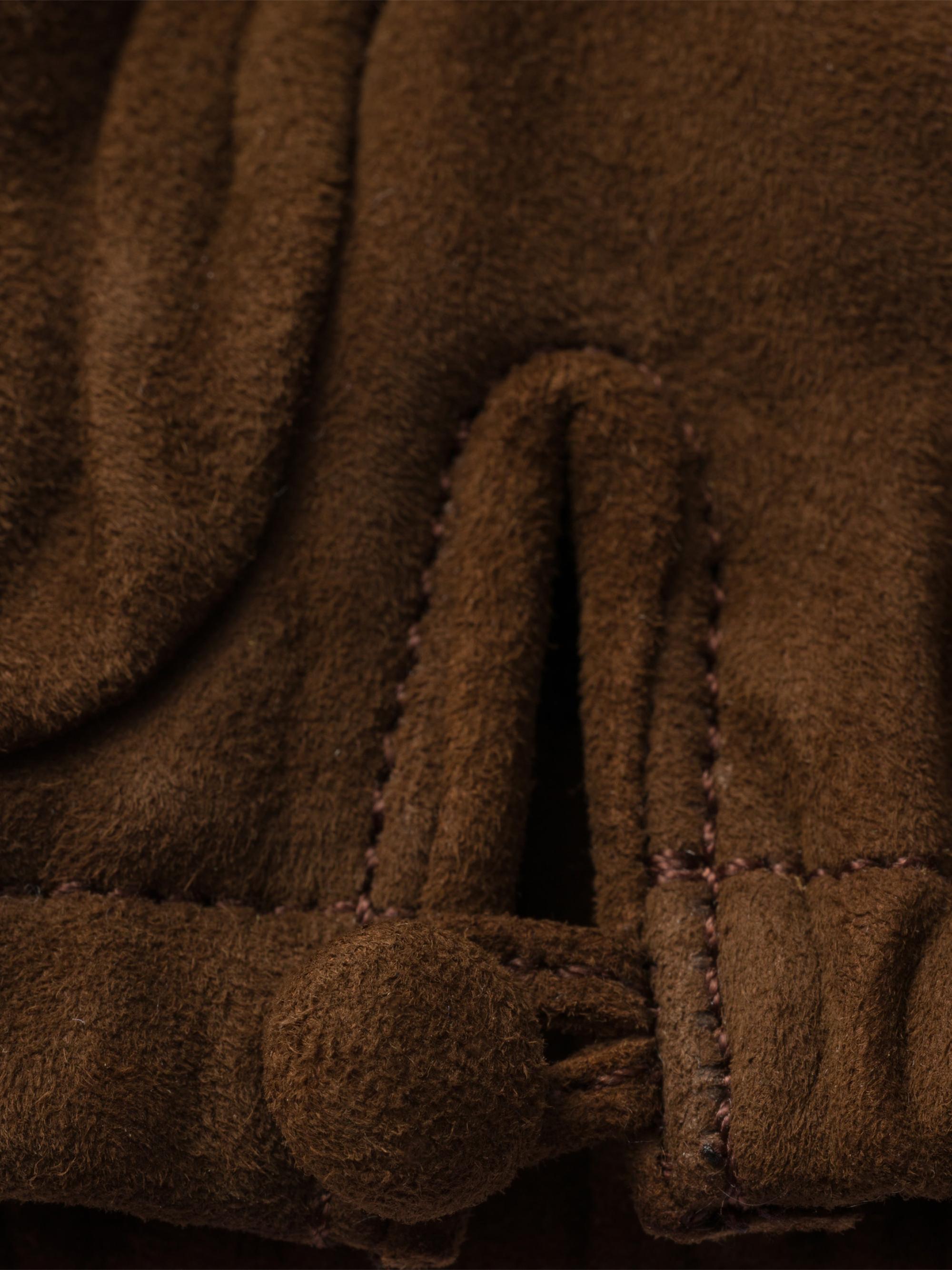 Prada Women's Suede Gloves - Brown | Thumbnail 3