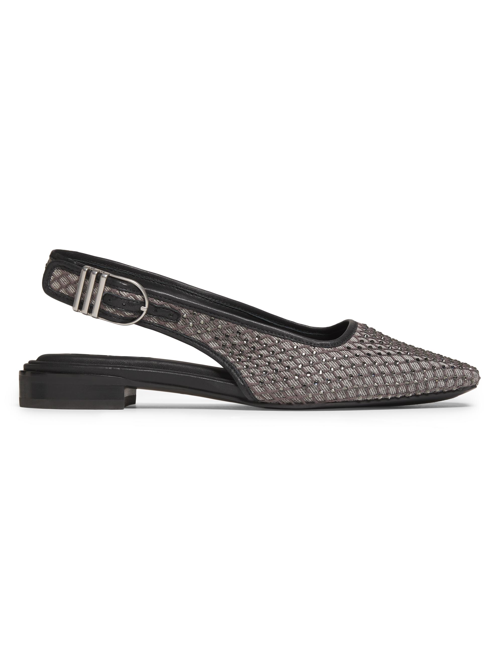 rag & bone Women's Astra Diamant Slingback Flats - Grey Denim
