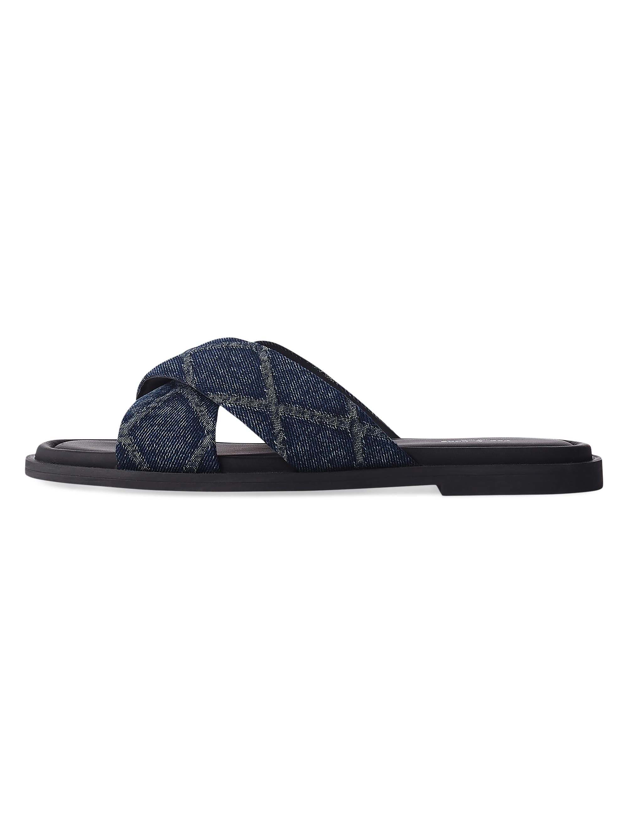 rag & bone Women's Geo Cross-Strap Denim Sandals - Denim