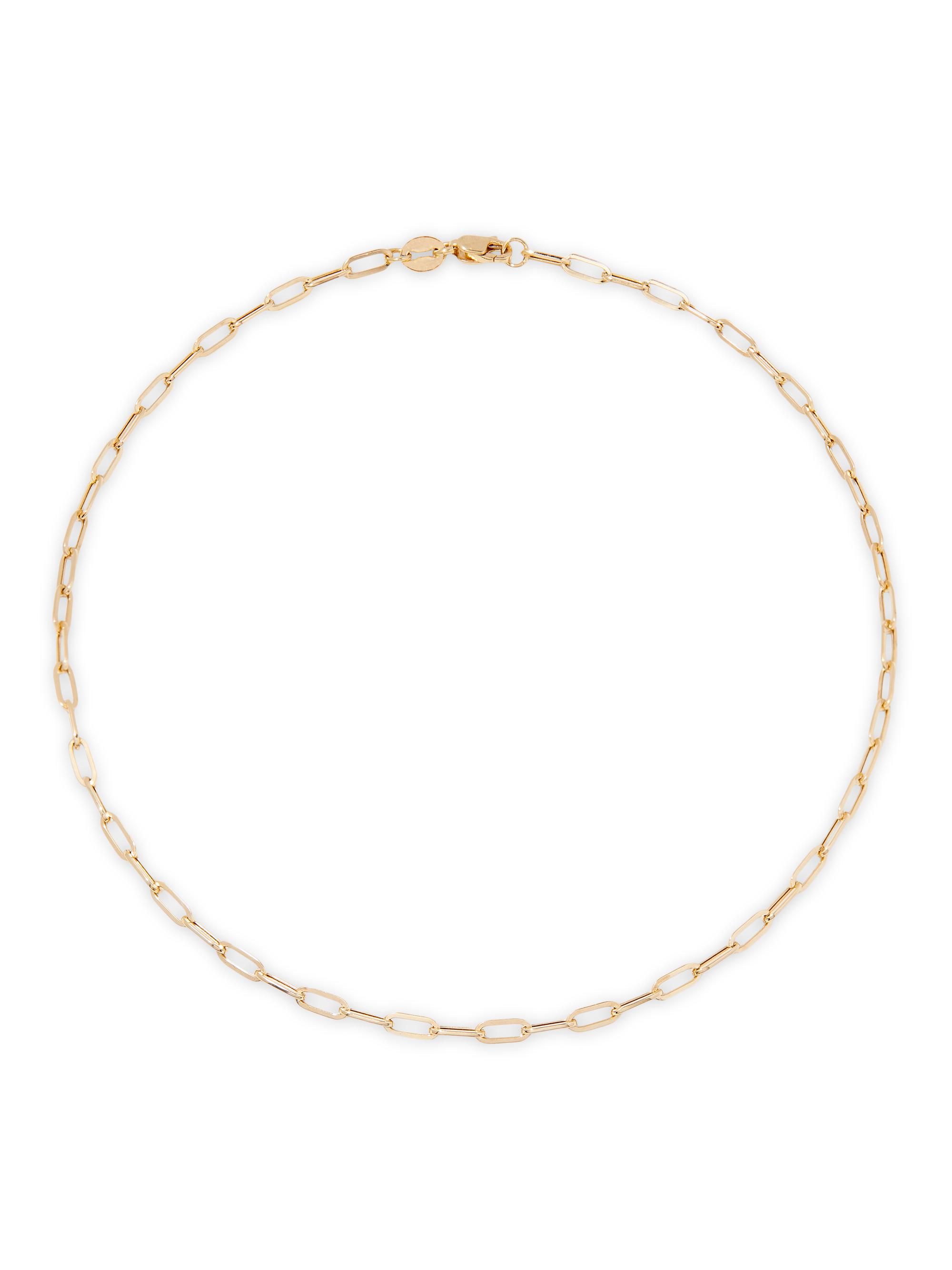 brook & york Women's Colette Mini 14K Yellow Gold Paperclip Chain Anklet - Gold