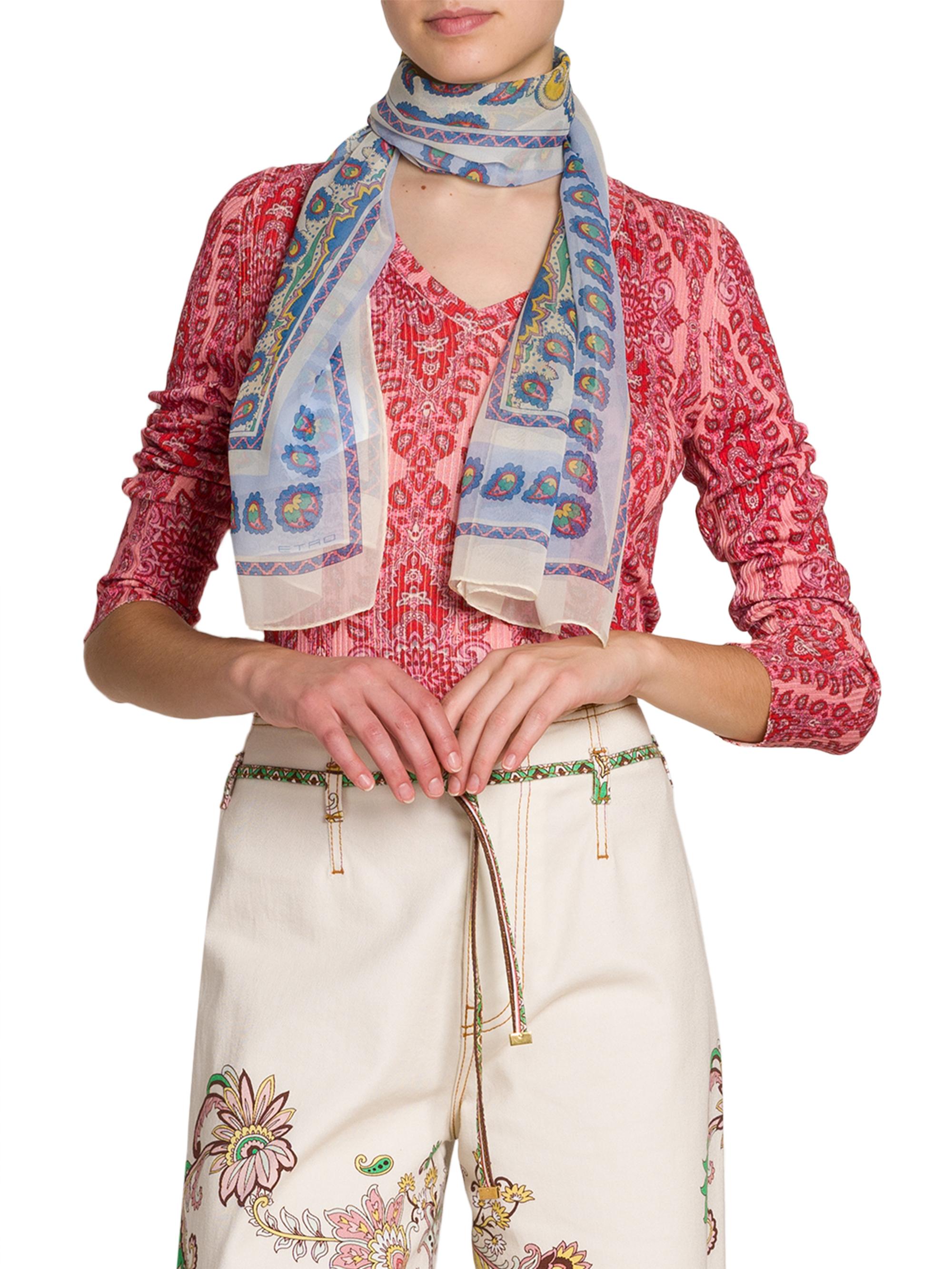 Etro Women's Tosca Paisley Scarf - Blue Multi