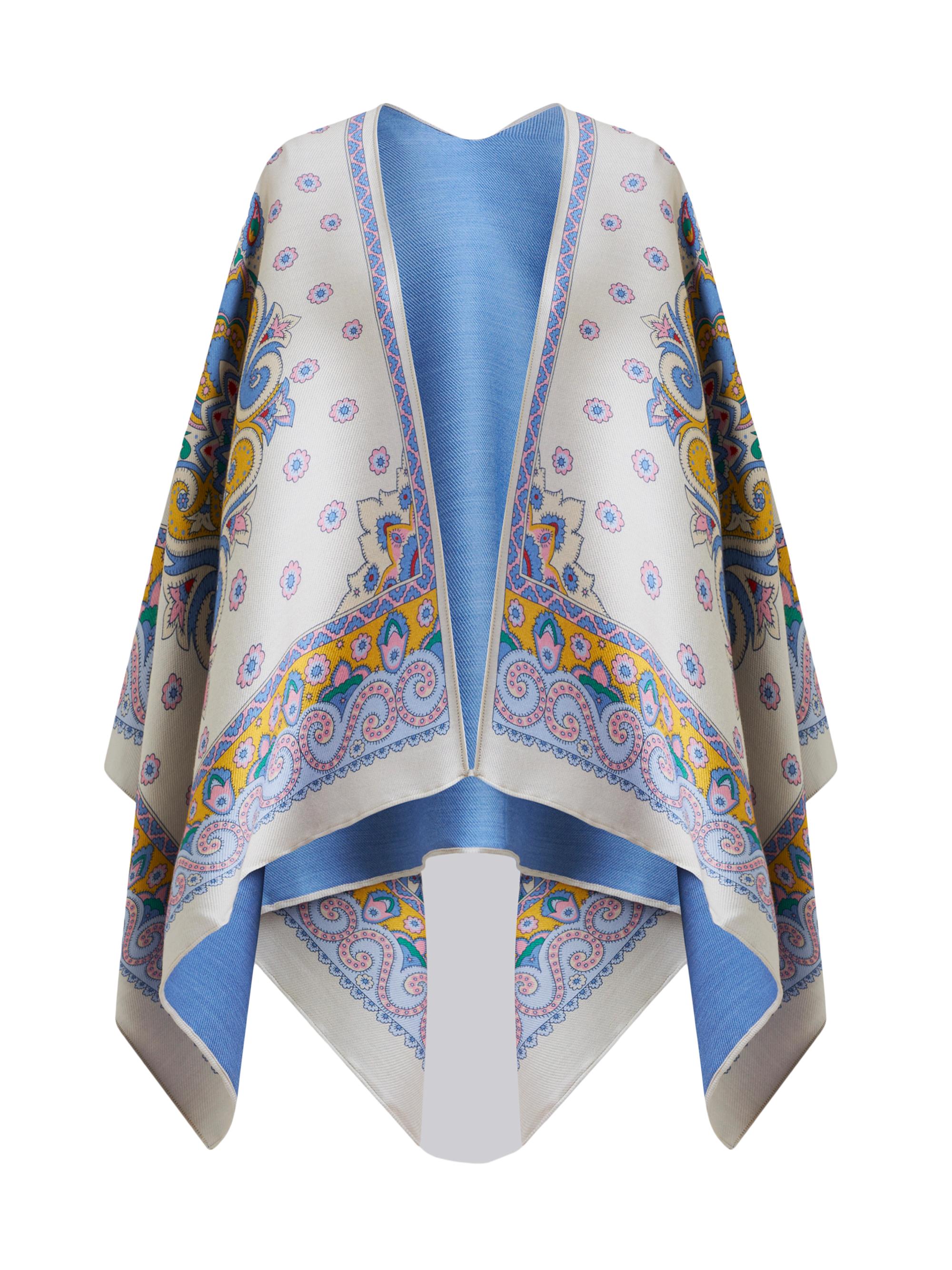 Etro Women's Scarf Wool-Blend Cape - Bianco