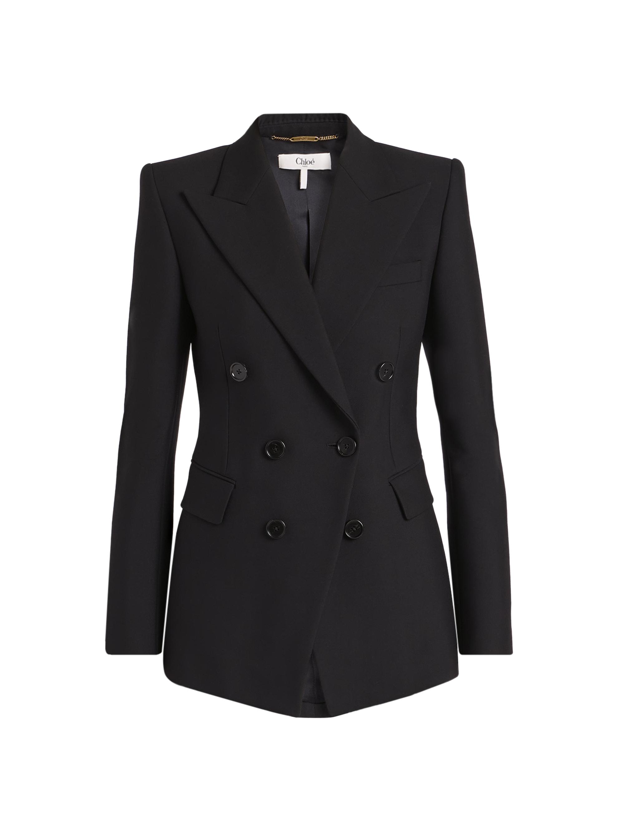 Chloé Women's Wool Double-Breasted Blazer - Black