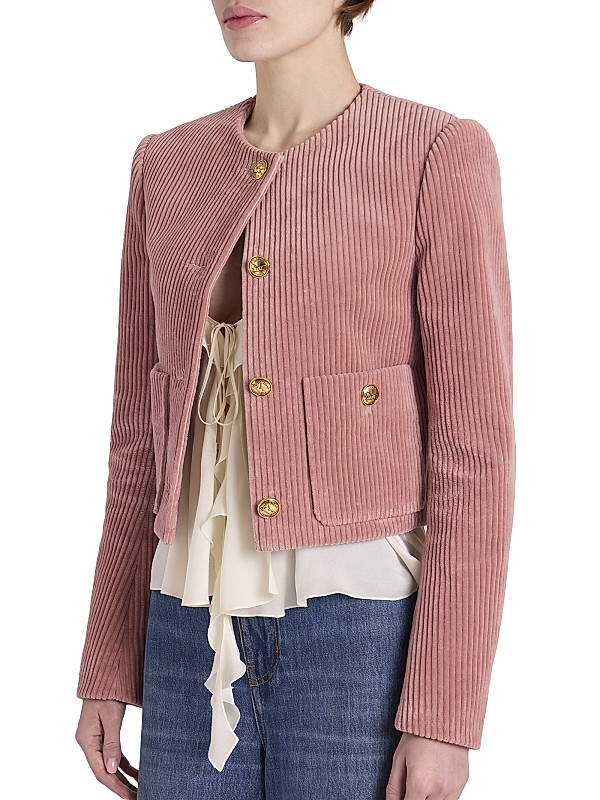 Shop Chloé Corduroy Cropped Jacket | Saks Fifth Avenue Shop Chloé Corduroy Cropped Jacket | Saks Fifth Avenue