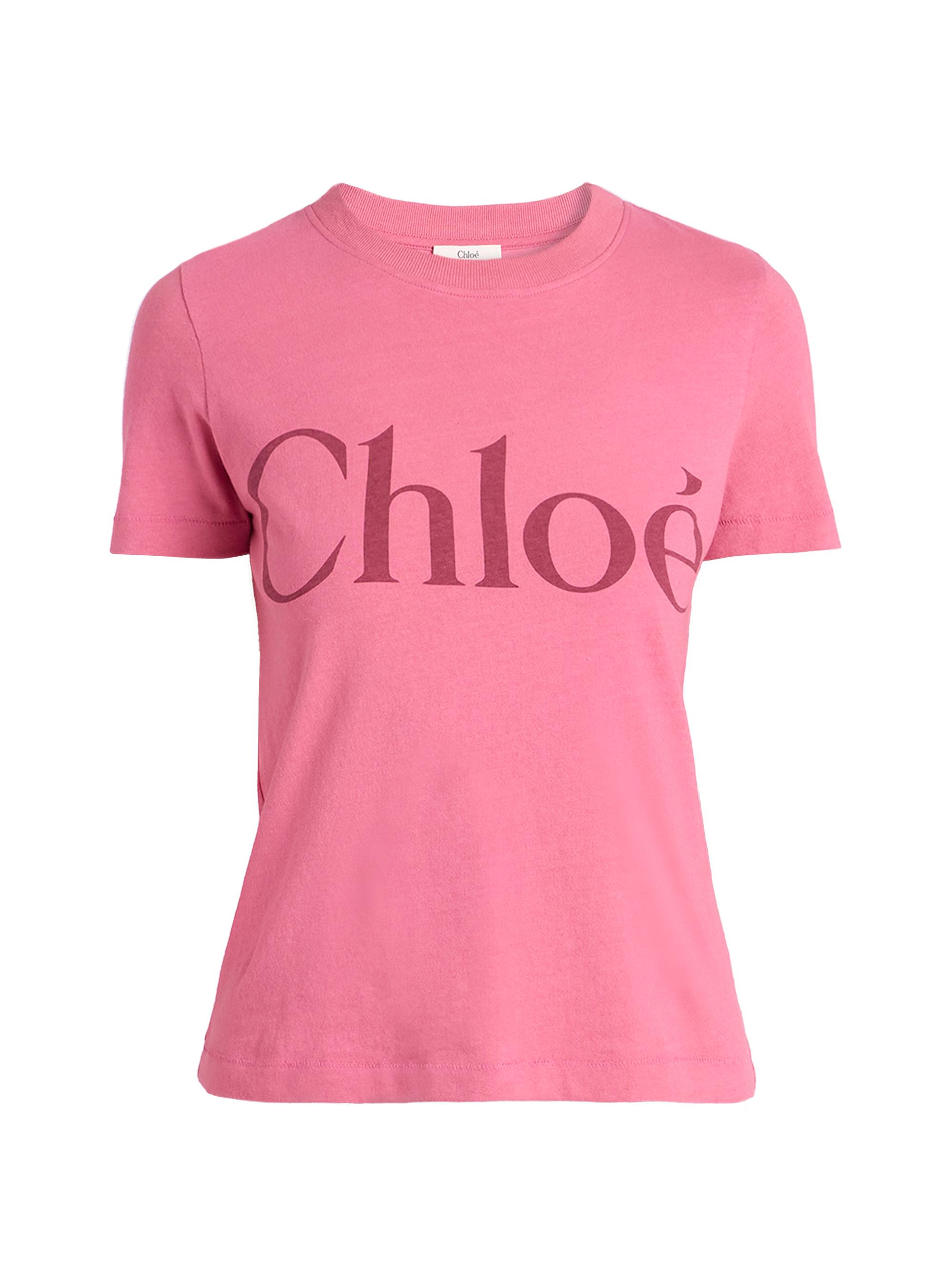 Chloé Women's Logo Cotton T-Shirt - Sweet Pink