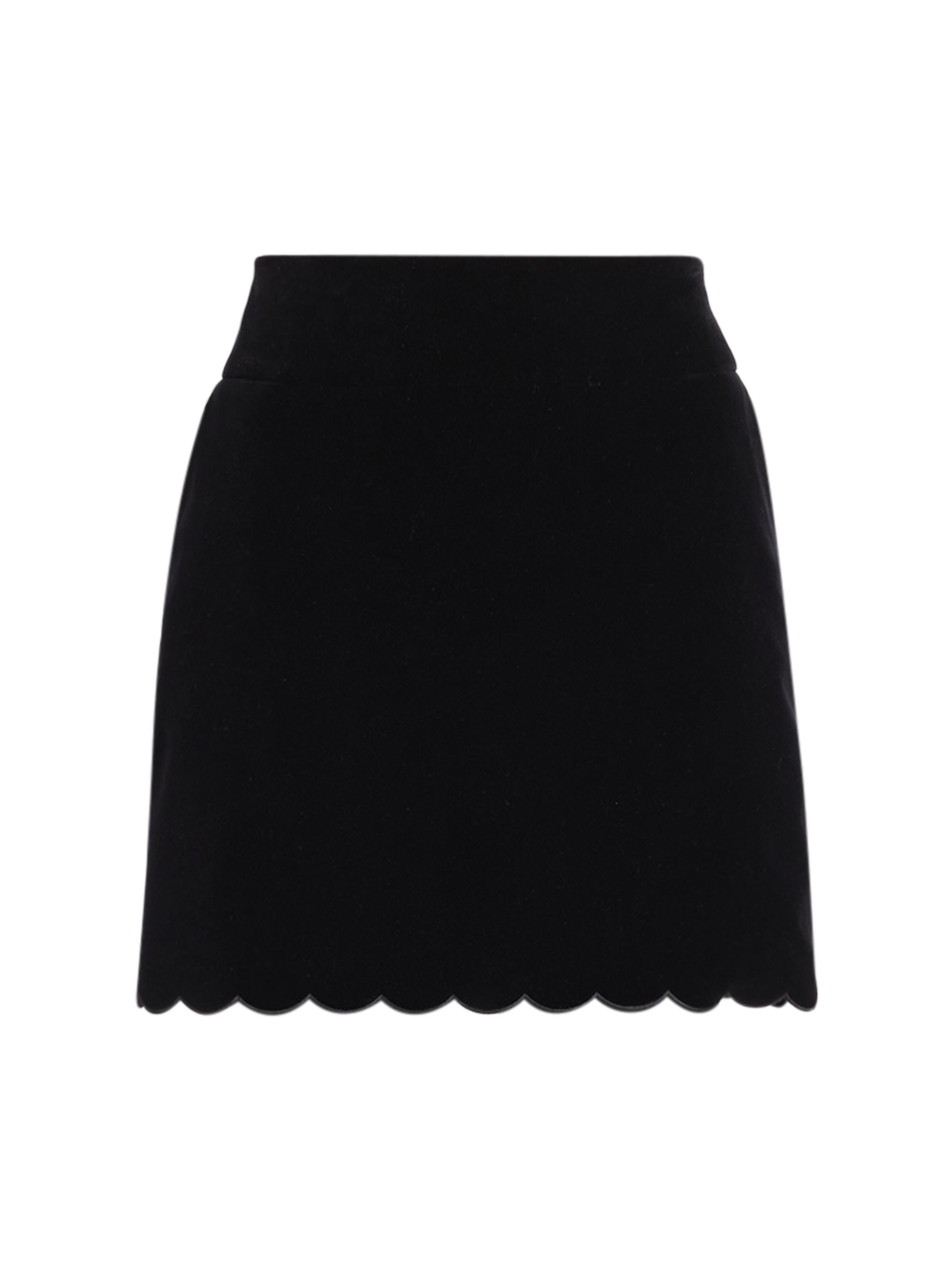 Chloé Women's Cotton Velvet Miniskirt - Black